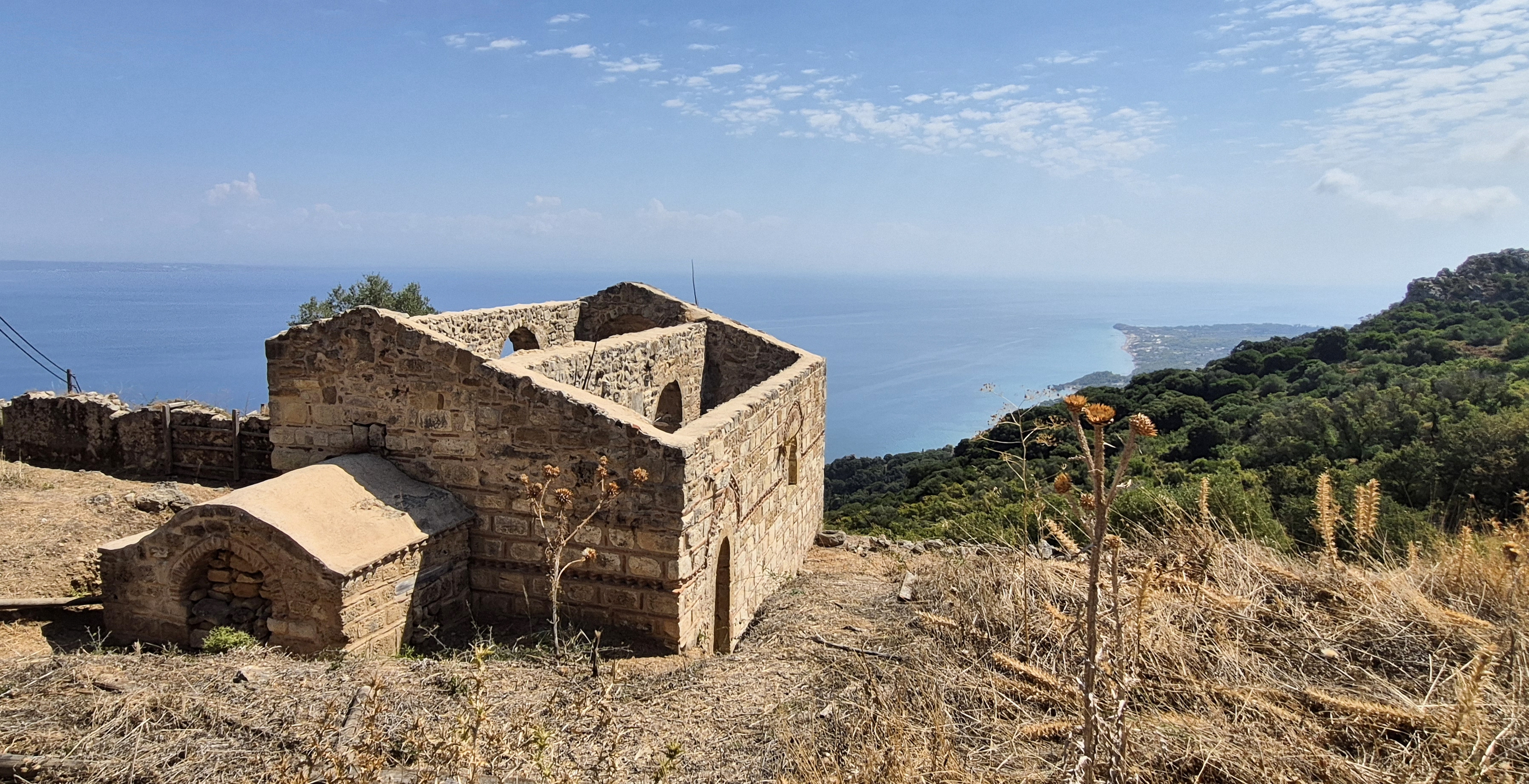 Ruins of St. Nicholas Megalomatis church in Zakynthos