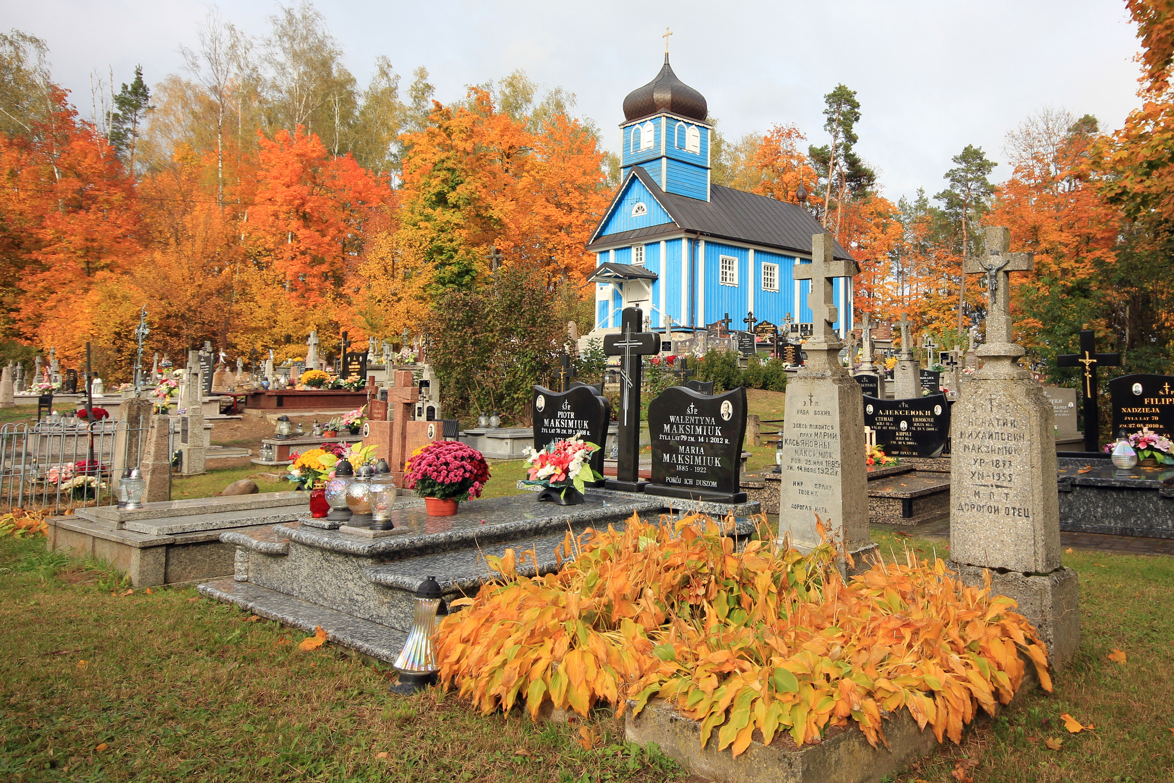 The Orthodox cementary church in Pawły