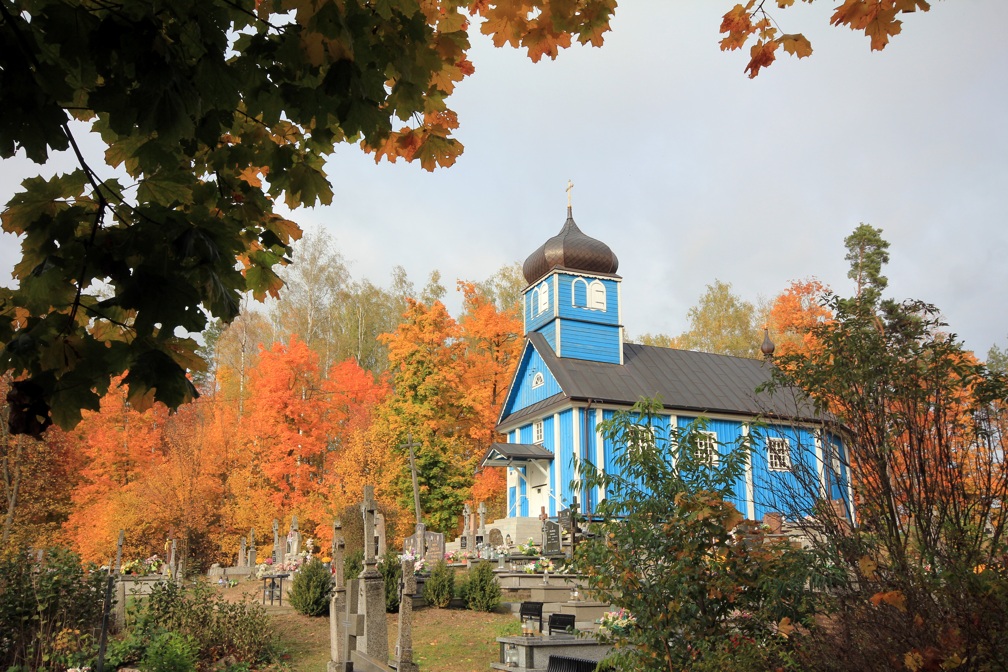 The Orthodox cementary church in Pawły