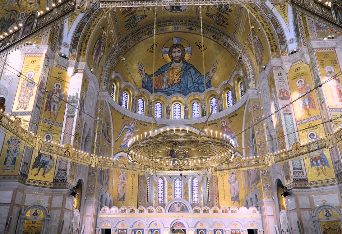 Interior of st. Sava church in Belgrade, 2025