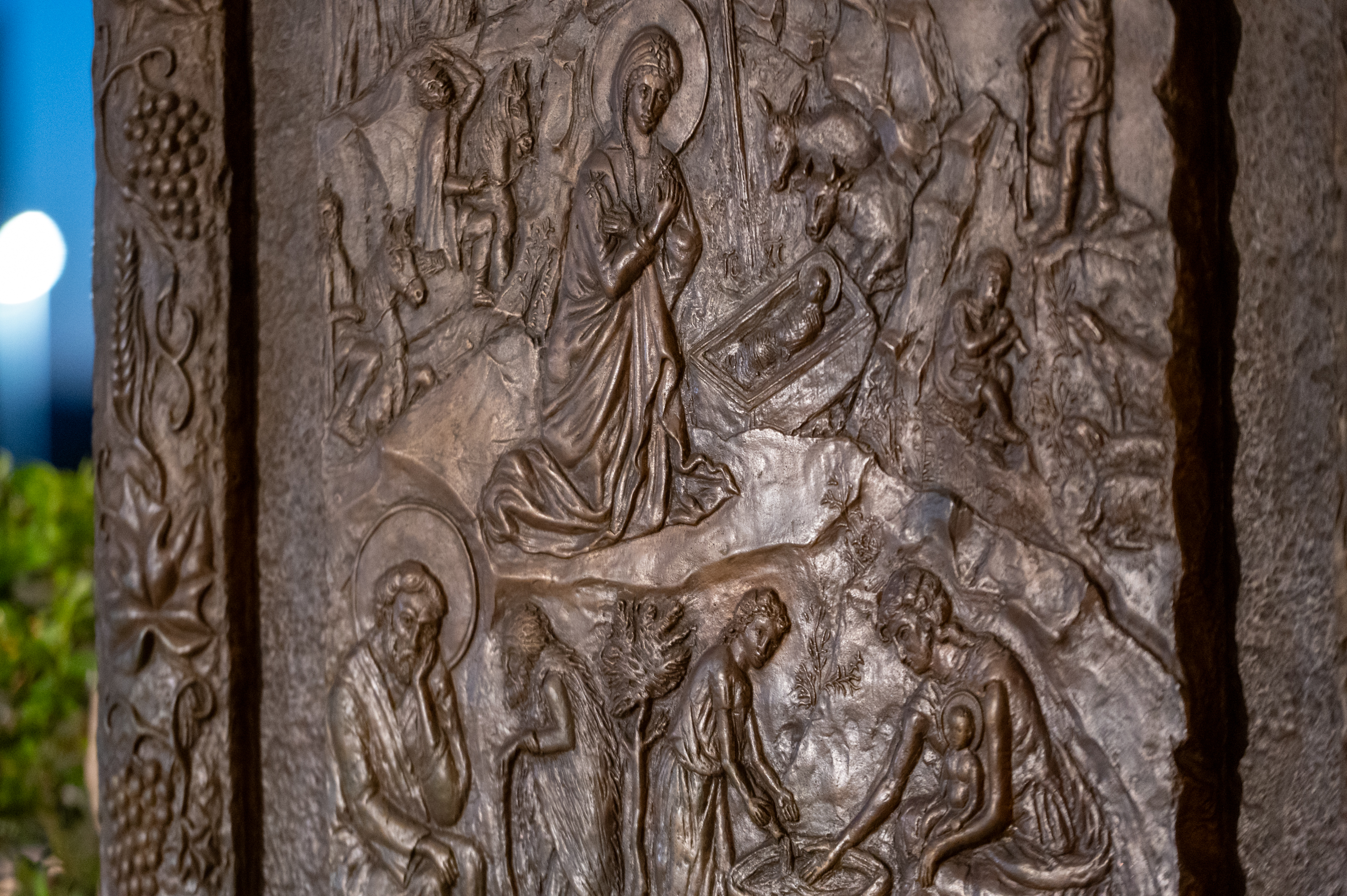 Main doors in The Ressurection of Christ Cathedral in Podgorica 