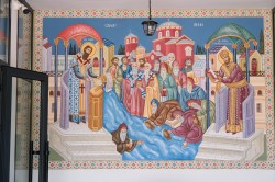 Sheep1389 
 Kraljevo - przykatedralny fresk przedstawiający sobór w Žičy