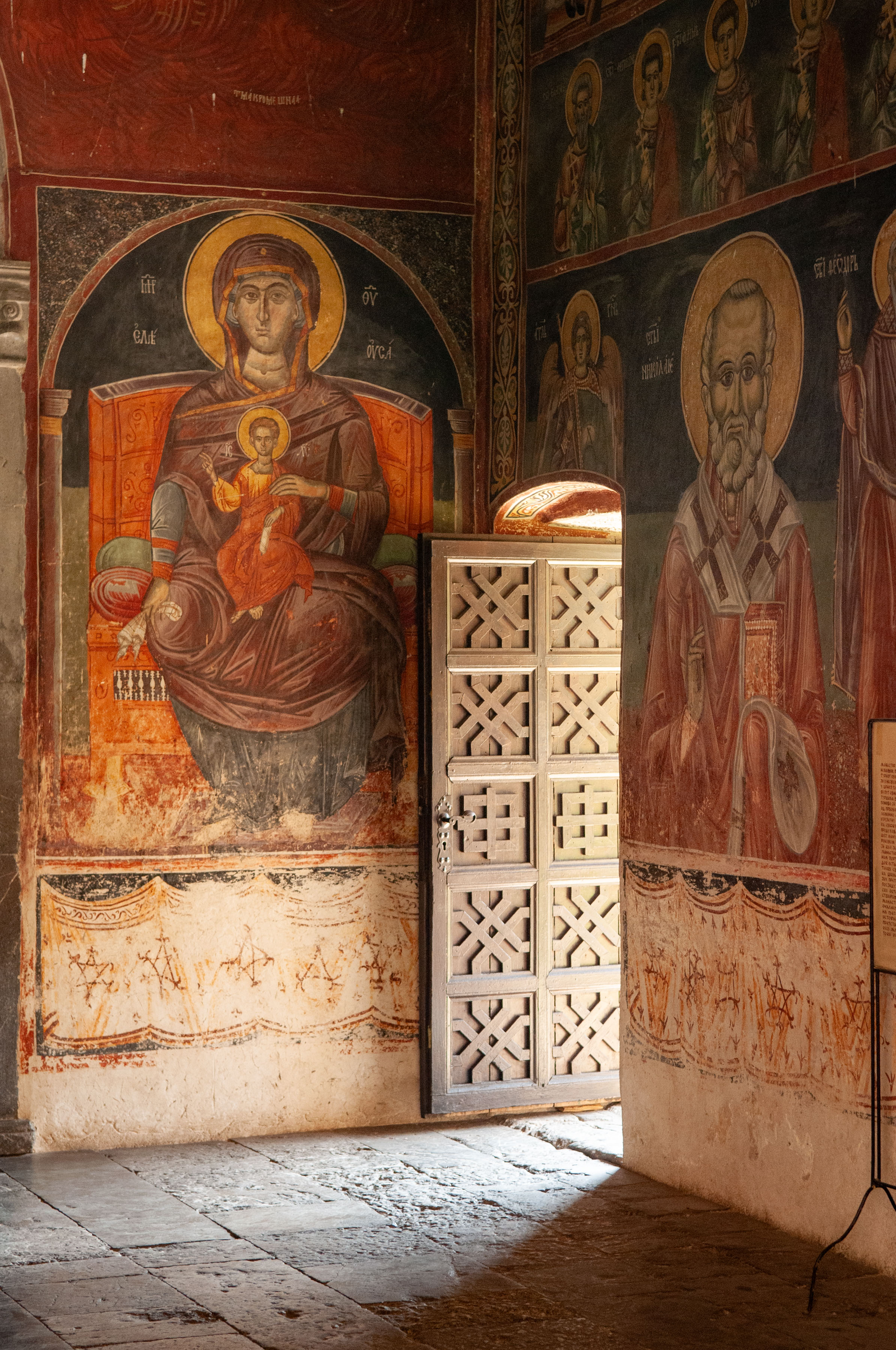 Frescoes in the narthax, Monastery Morača