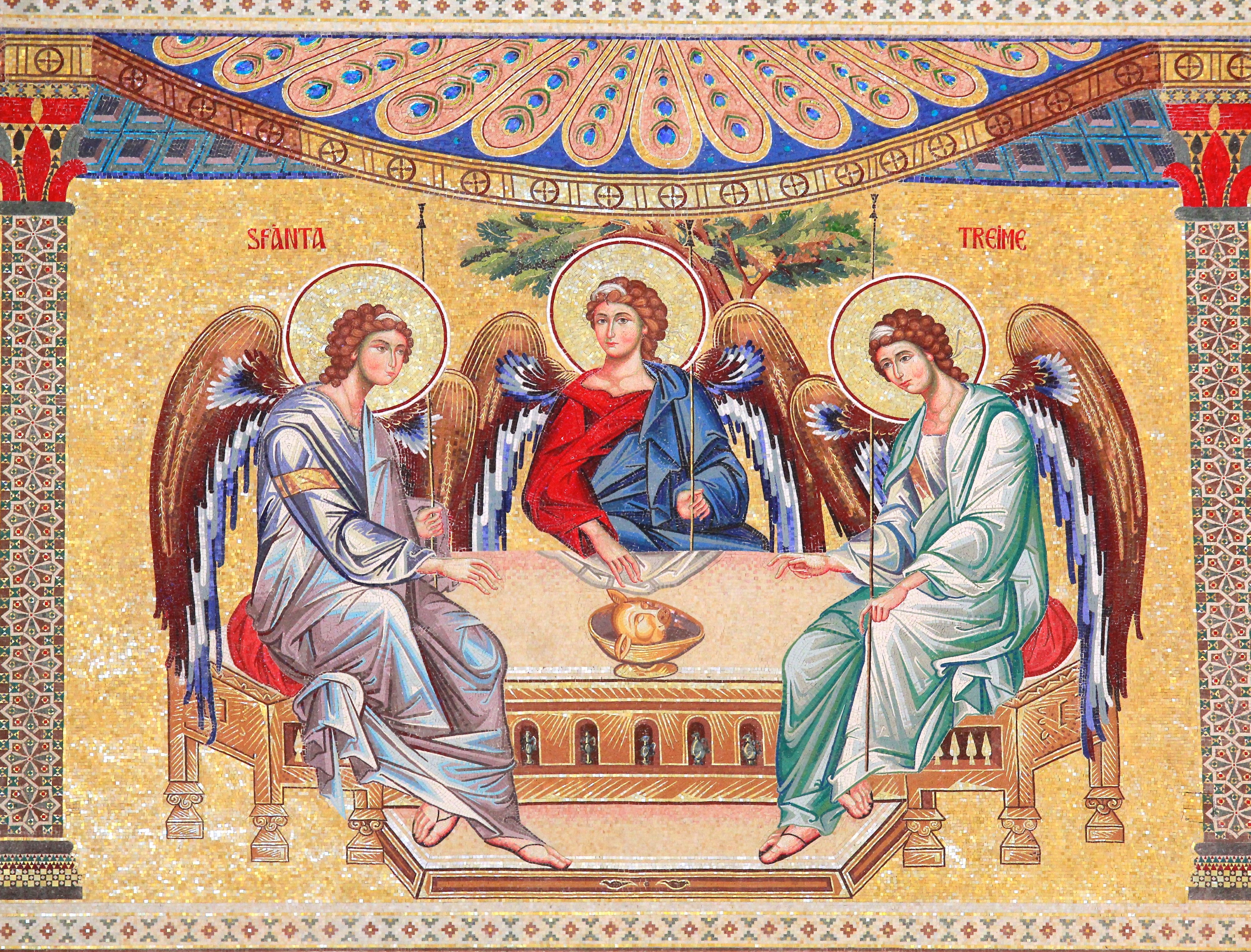 The Holy Trinity-Mosaic fresco from Romania&#039s National Cathedral