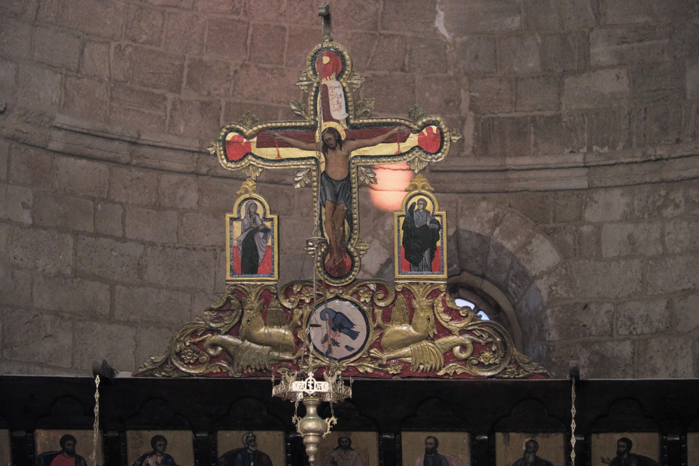 Golgota ikonostasu cerkwi św. Katarzyny w Anfe