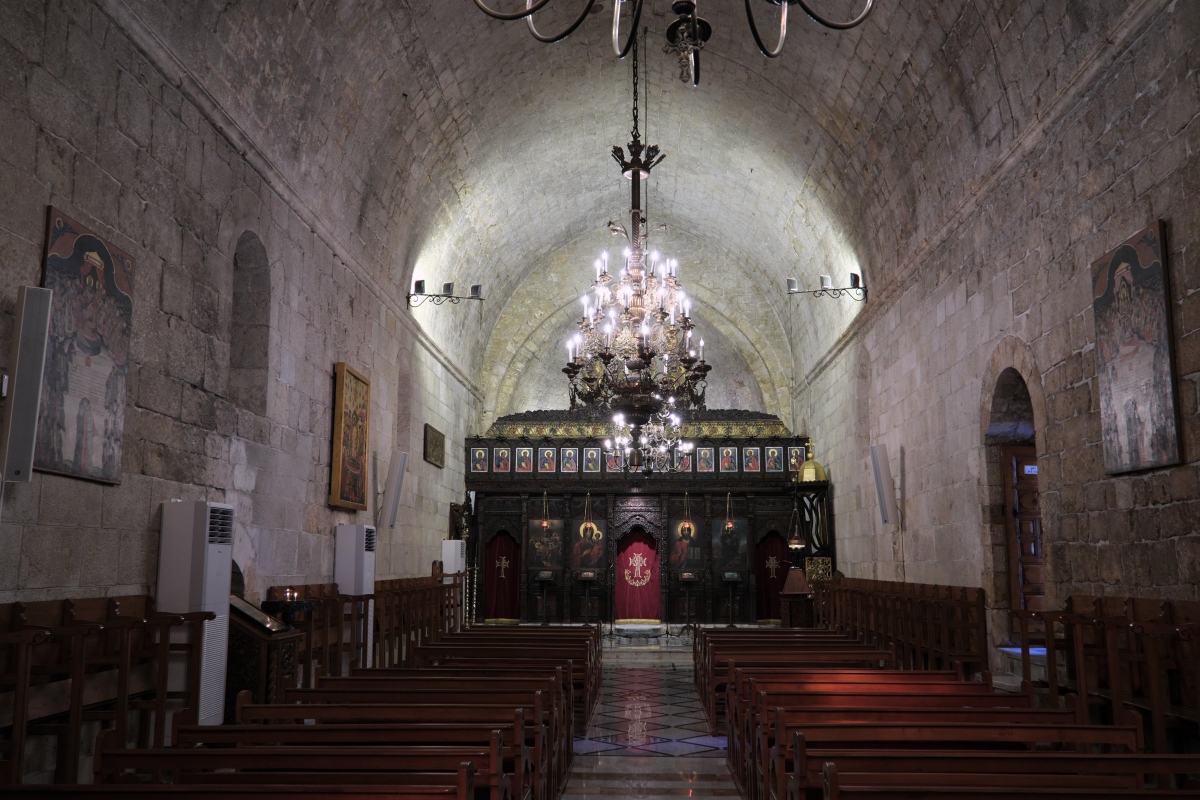 Interior of the Balamand Theotokos church, 2025