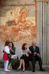 Lazo 
 Wedding guests at the entrance of the church, Monastery Morača