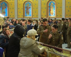 anamariaavram 
 Pilgrims and militars visiting Romania&#039s National Cathedral 