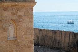 Sheep1389 
 Fragment of the Orthodox church in Batroun and the Phoenician Wall, 2025