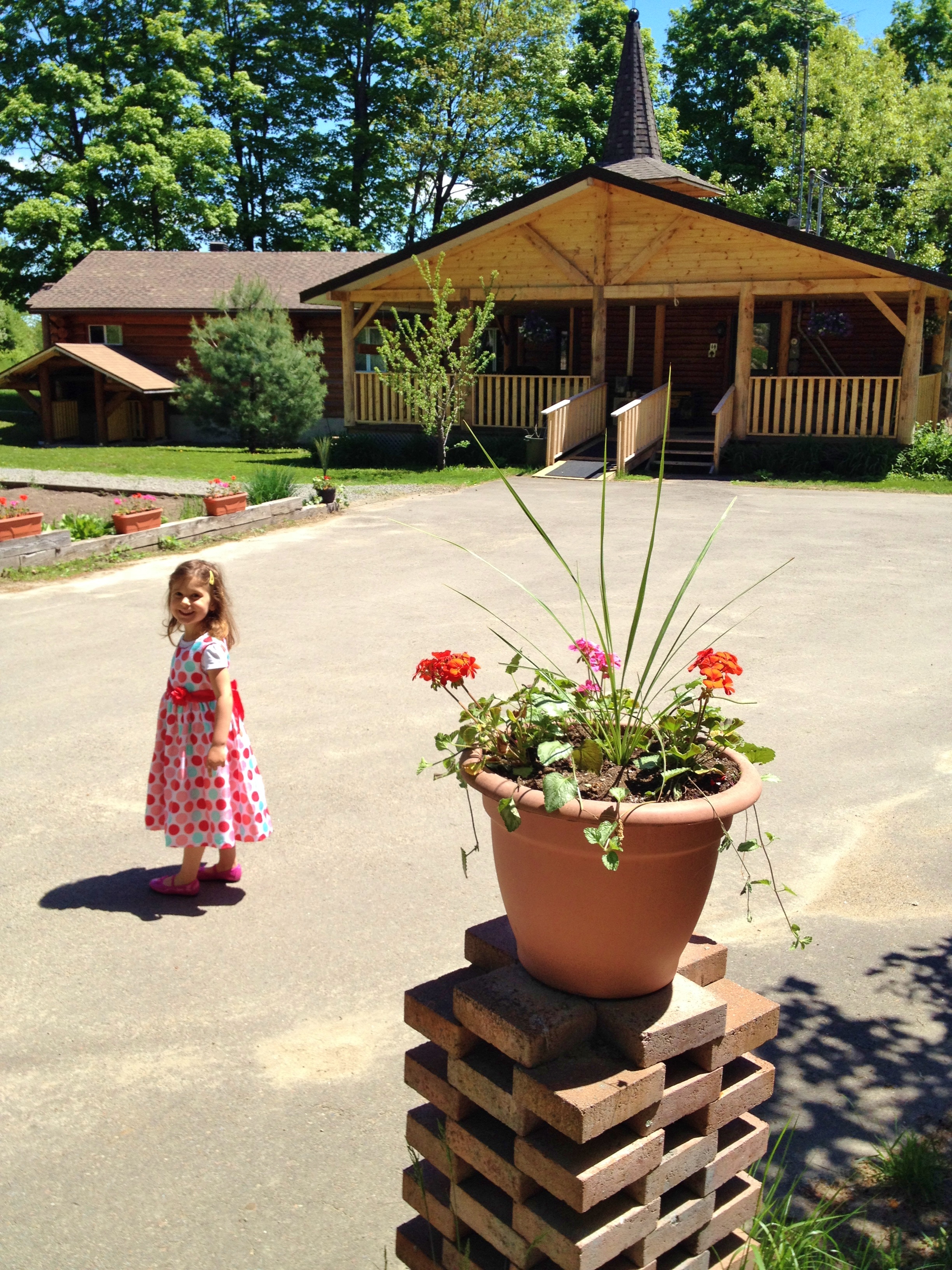 Flowers at the church