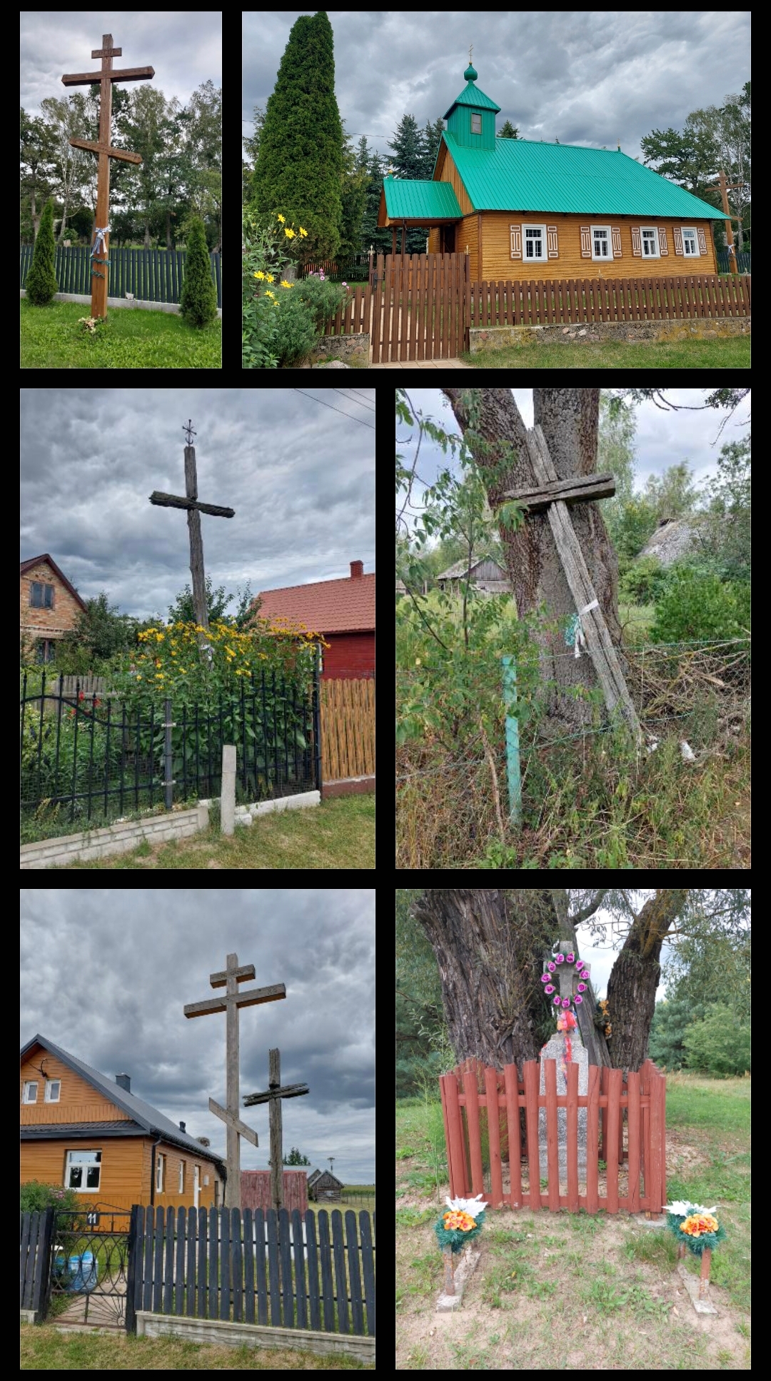 krzyże i kaplica w Kaniukach