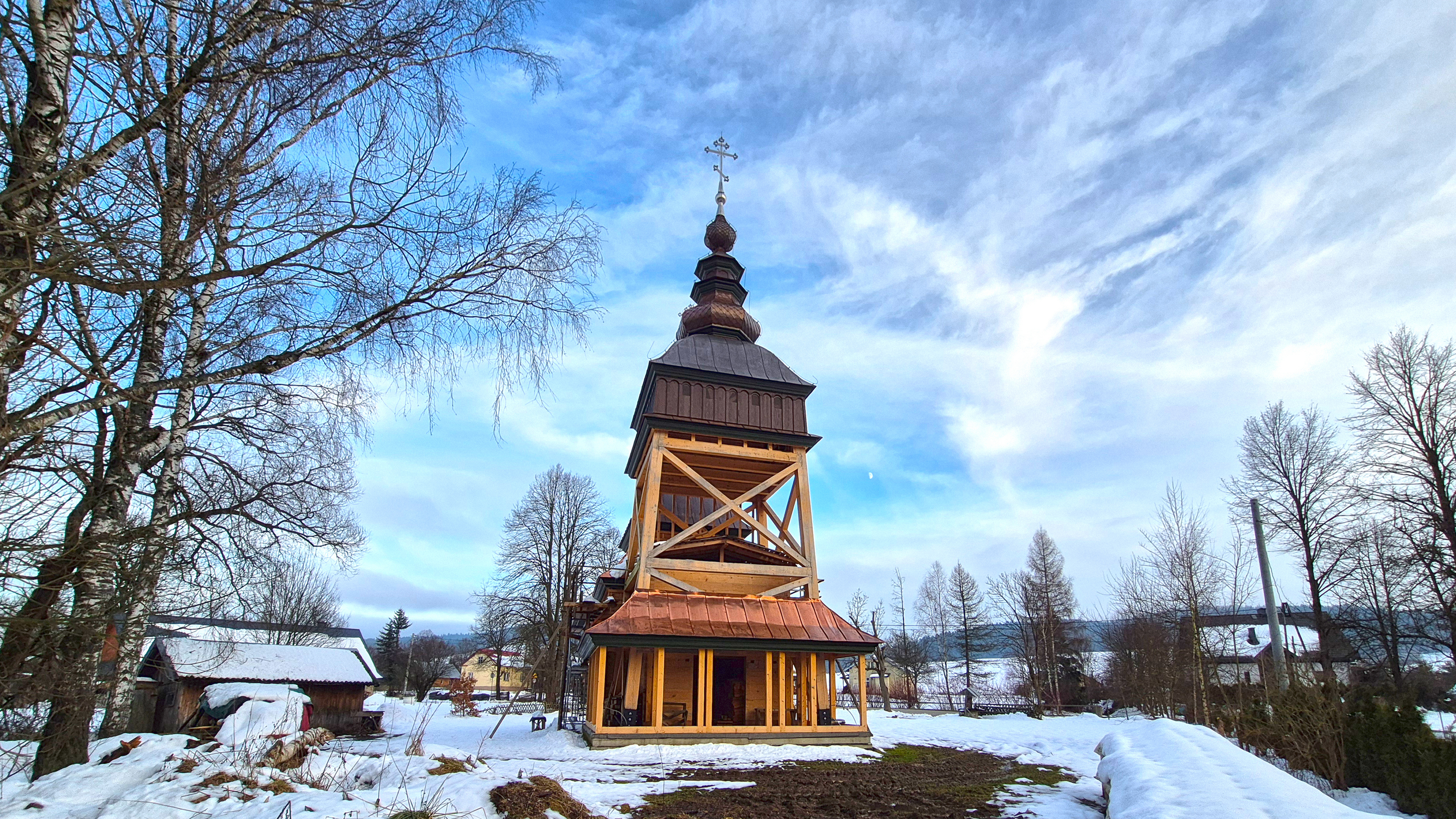 The new Orthodox church in Gładyszów (in construction)