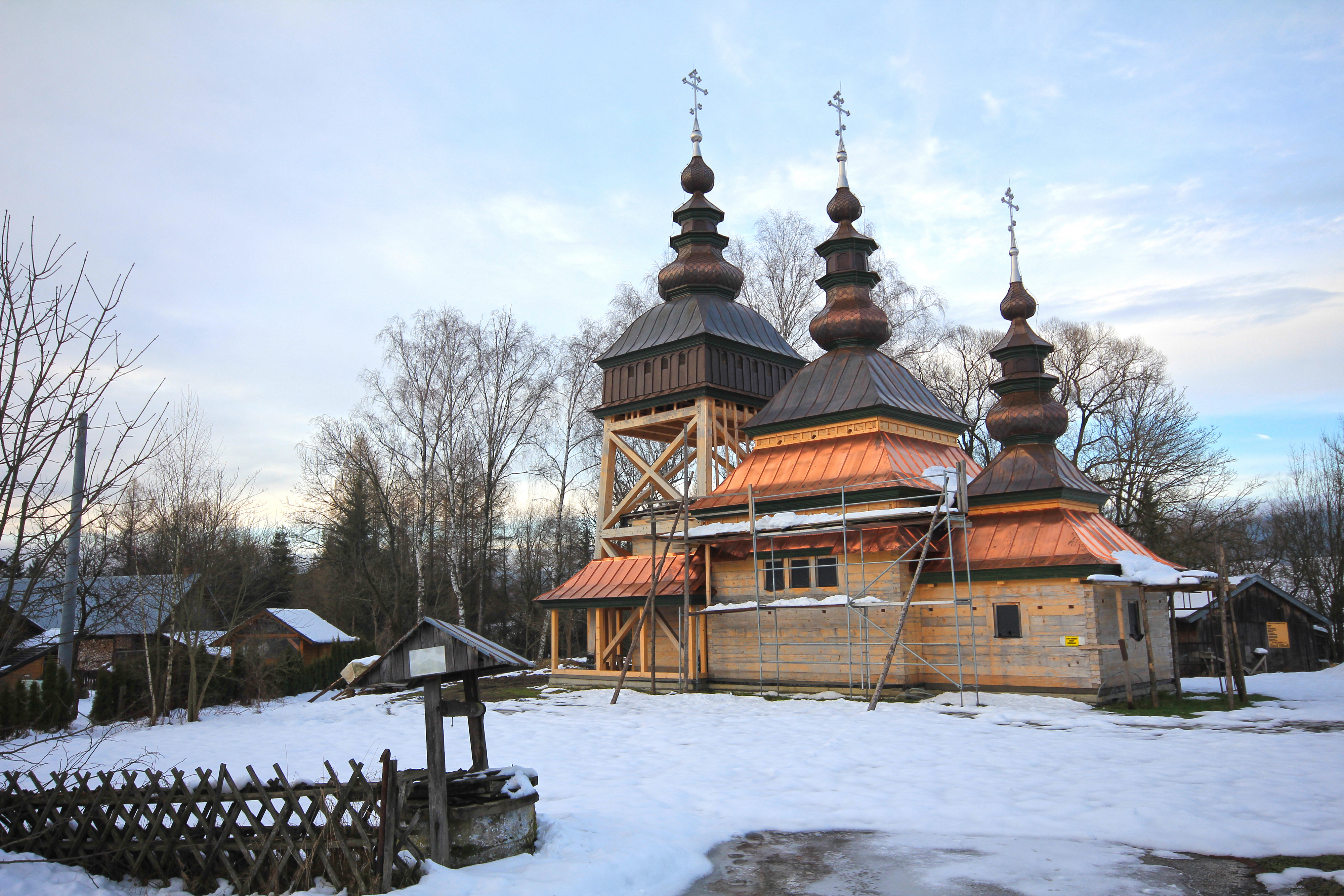 The new Orthodox church in Gładyszów (in construction)