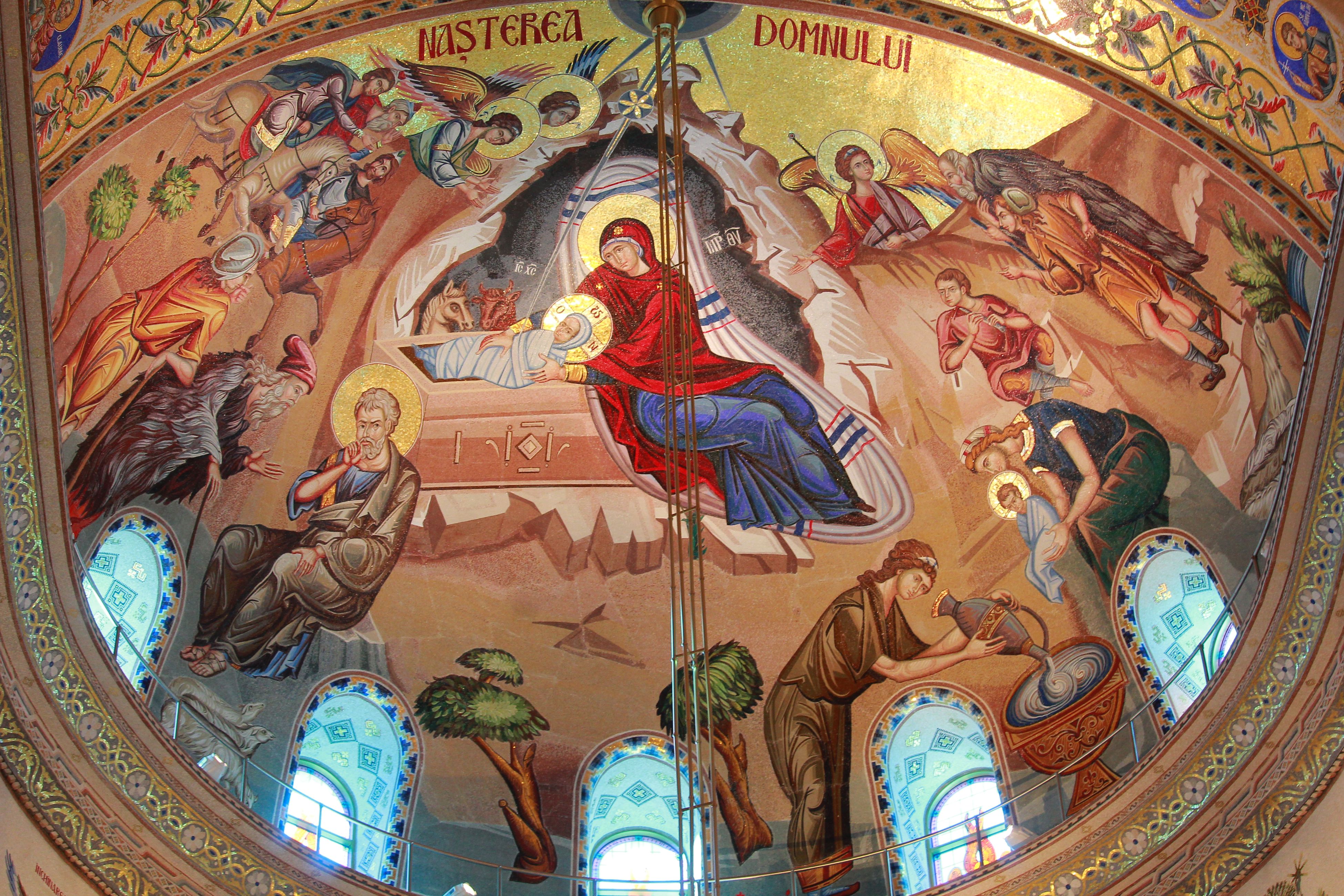 Nativity mosaic painting from Romania's National Cathedral
