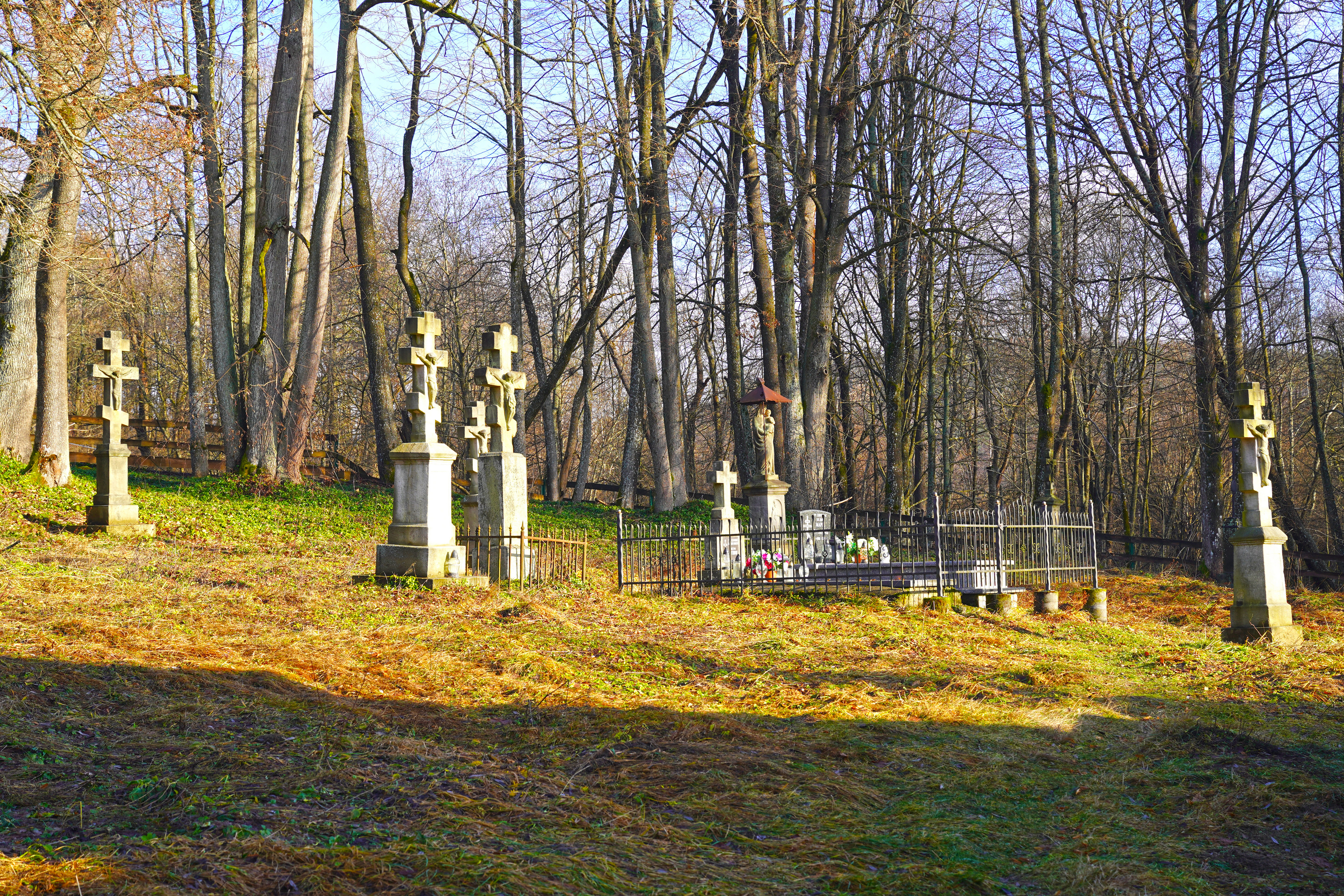 Crosses on the cementary close to the Orthodox church in Wołowiec