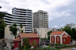 Sheep1389 
 Orthodox and Catholic cemetary chapels in Budva, 2024