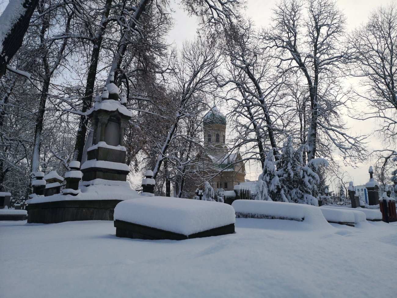 Orthodox church and cemetery in Wola, 1st January 2026