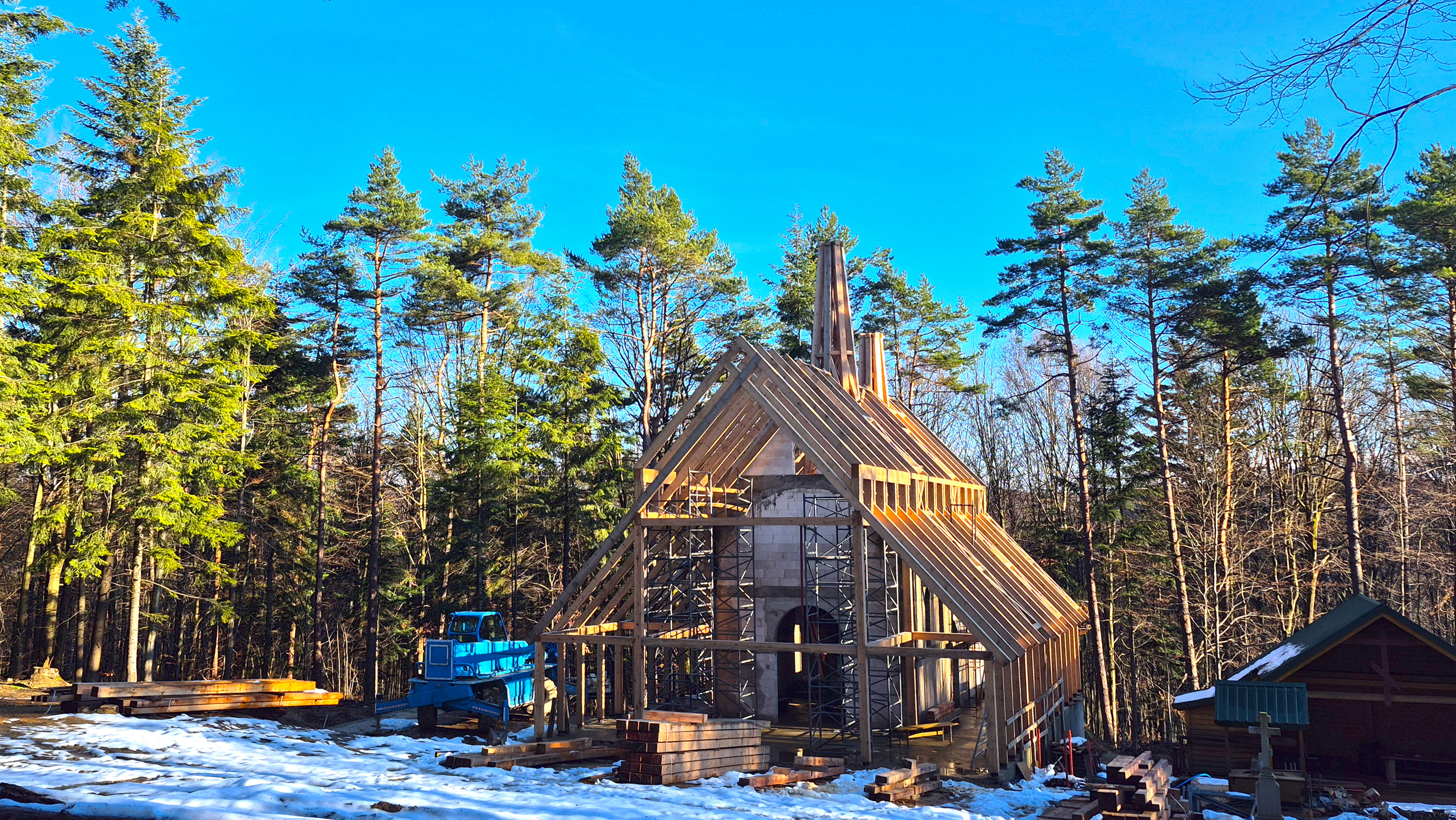 The Orthodox church on Mountain Jawor (on construction)