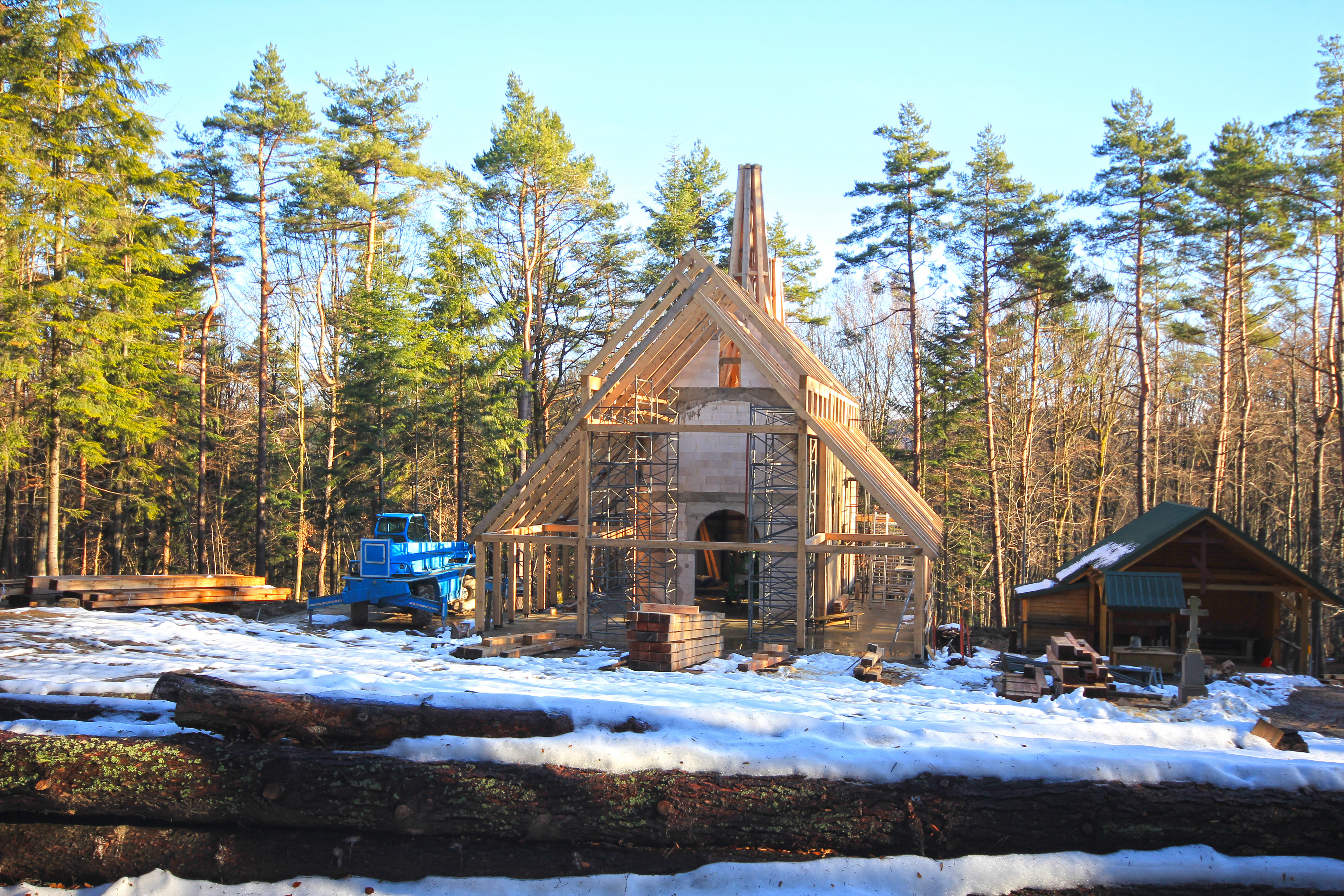The Orthodox church on Mountain Jawor (in construction)