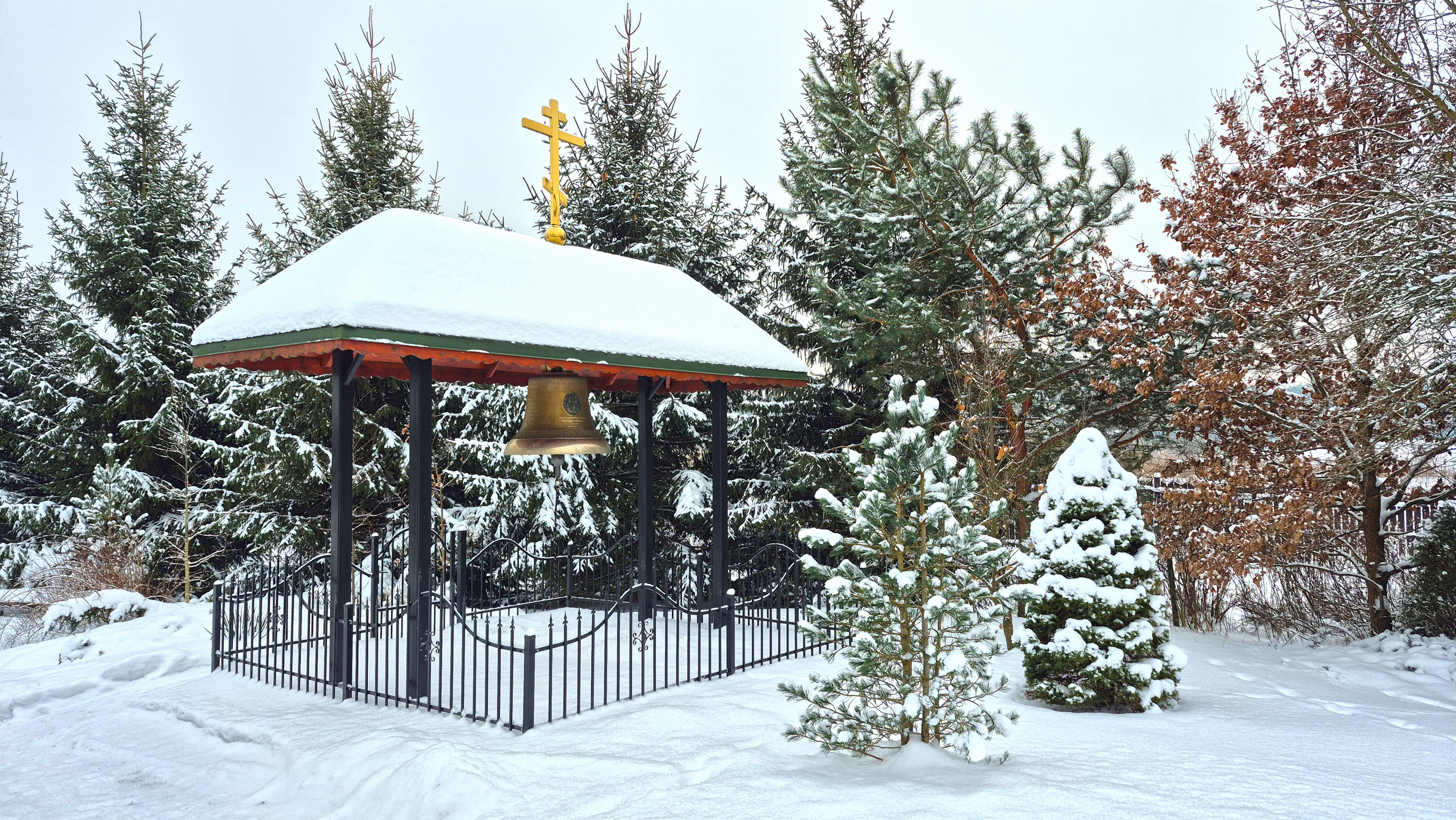 The Orthodox skete in Odrynki in winter