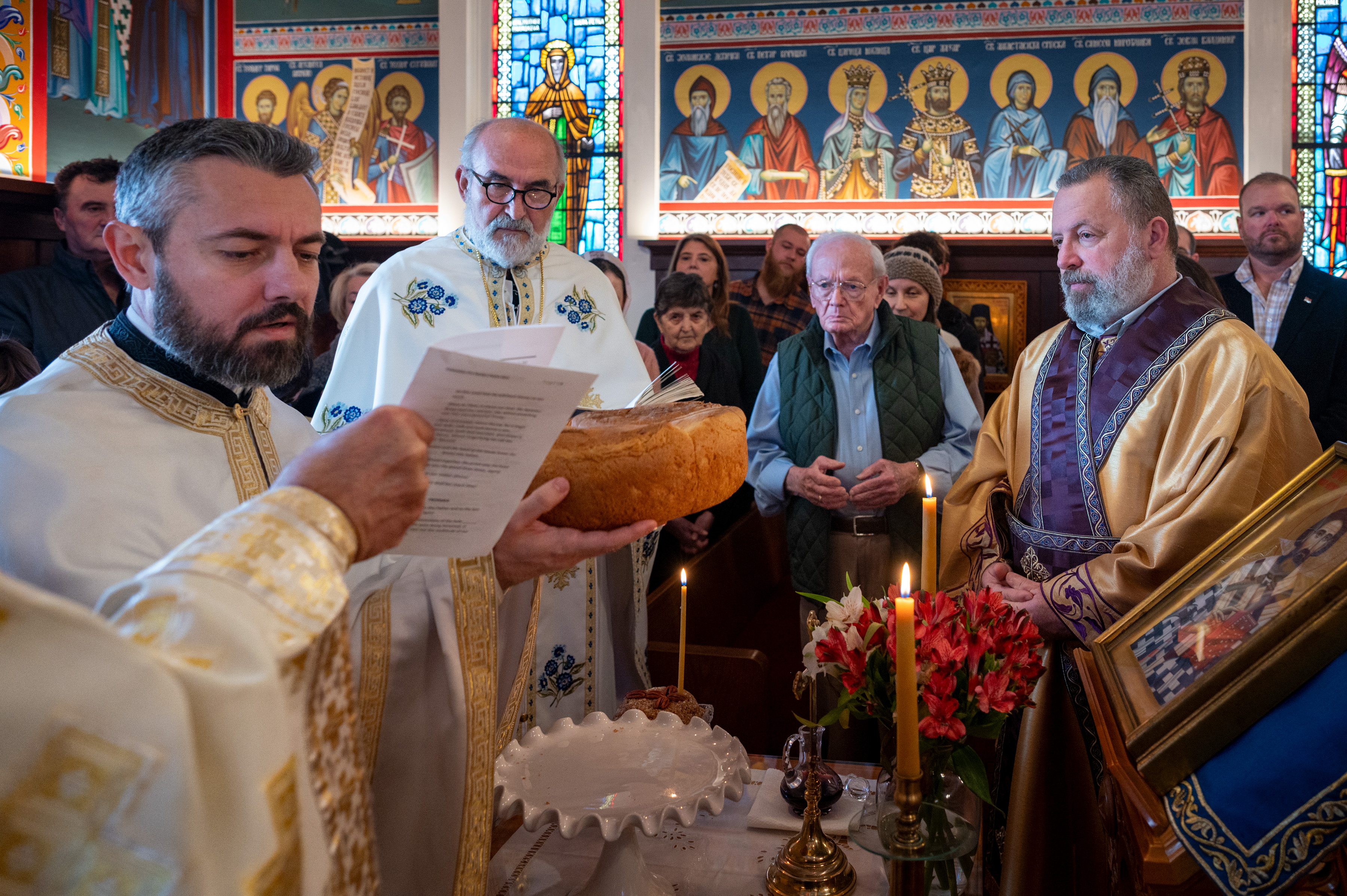 Slava of St. Sava and the blessing of the slavski kolach, St. Sava Serbian Orthodox Church, Jackson,