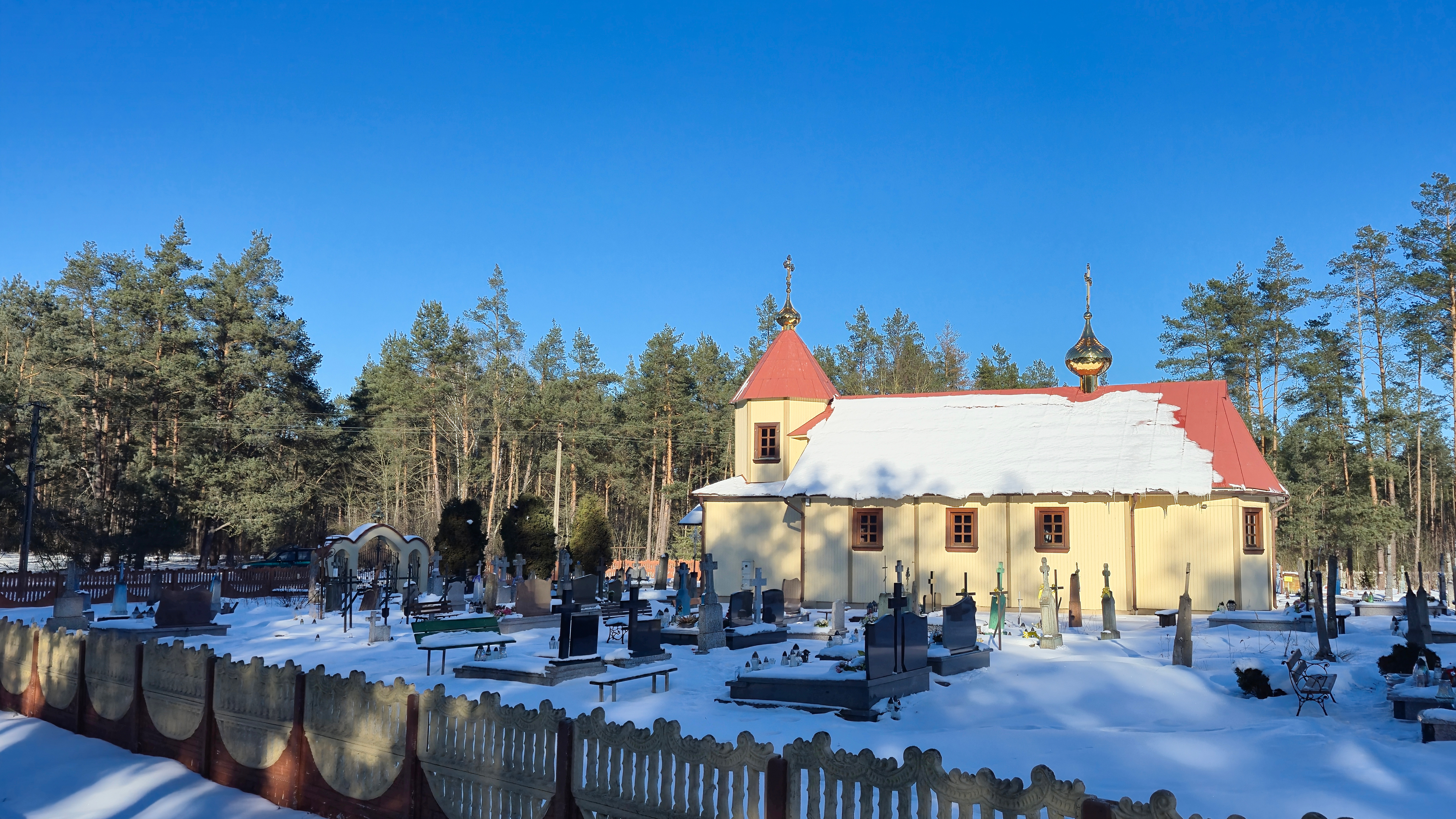 The Orthodox cementary church in Tyniewicze Duże