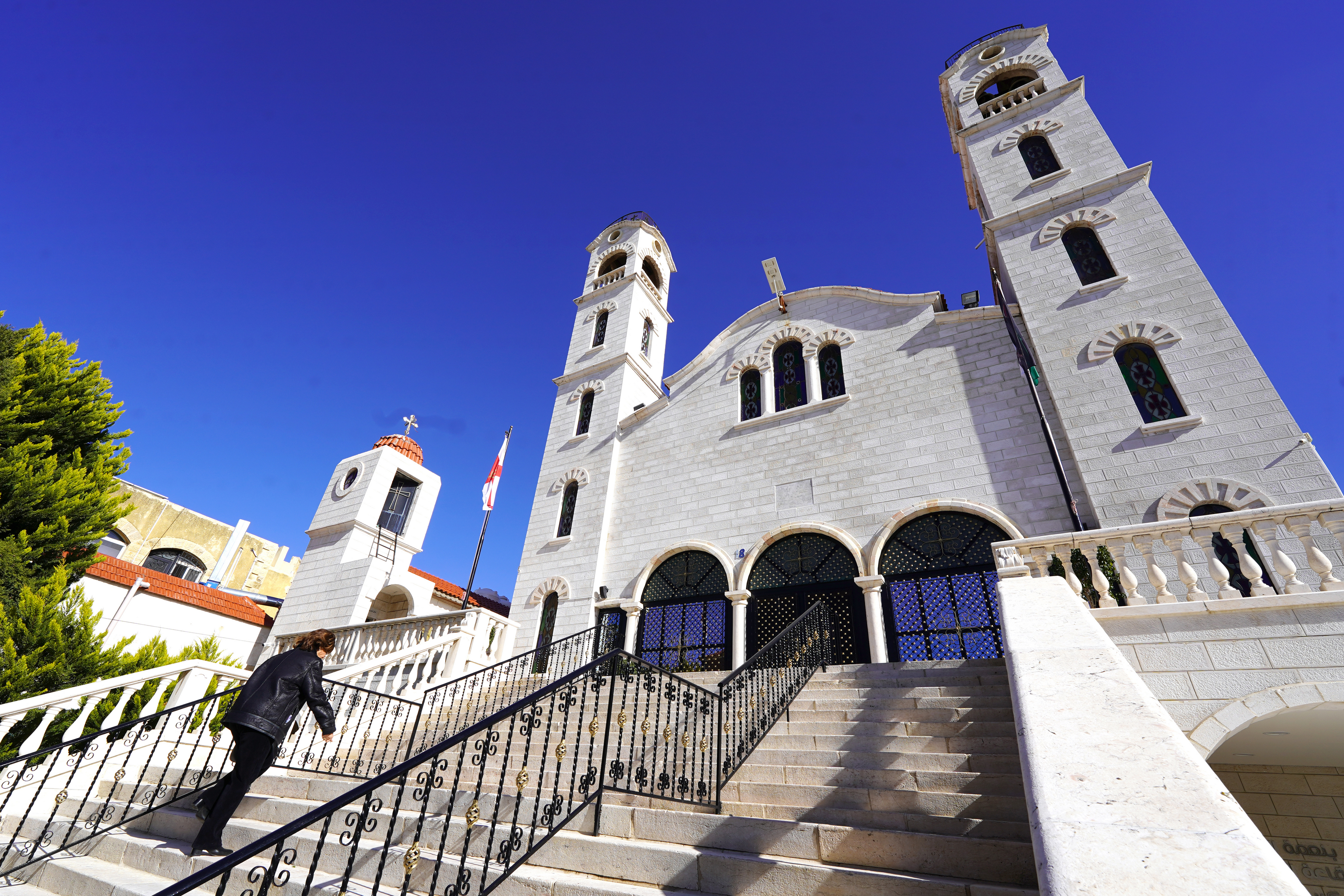 On the way to the church....