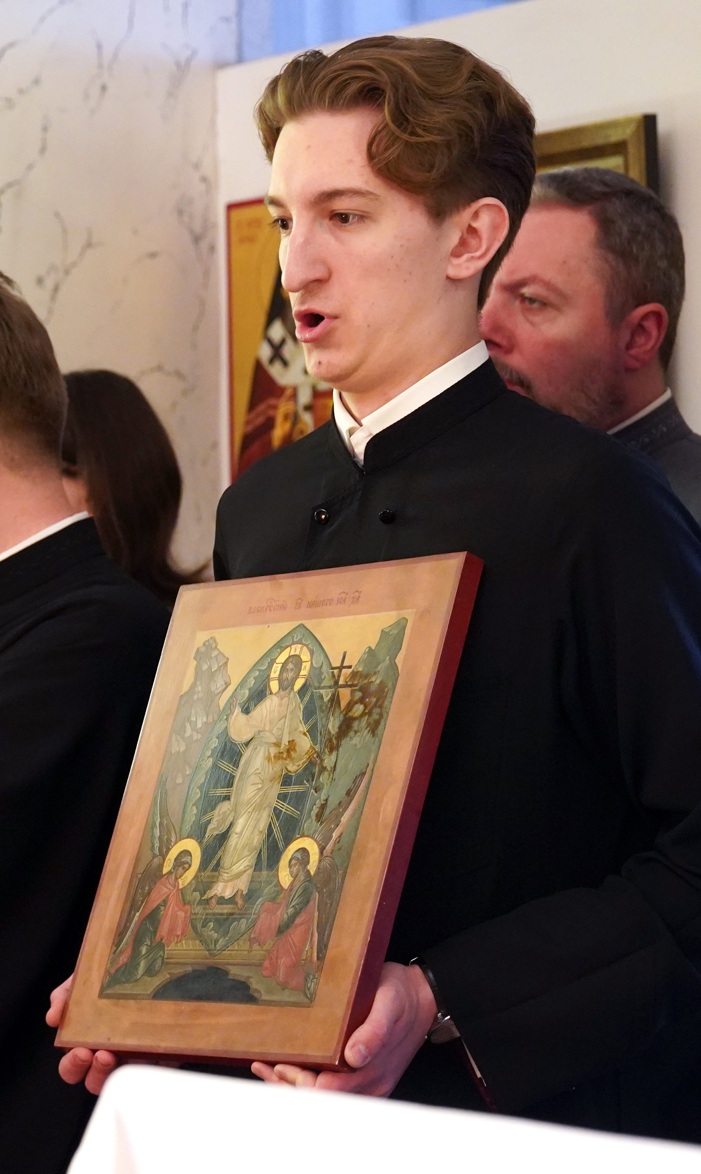 The Divinie Liturgy in St. Michael the Archangel Chapel in Warsaw