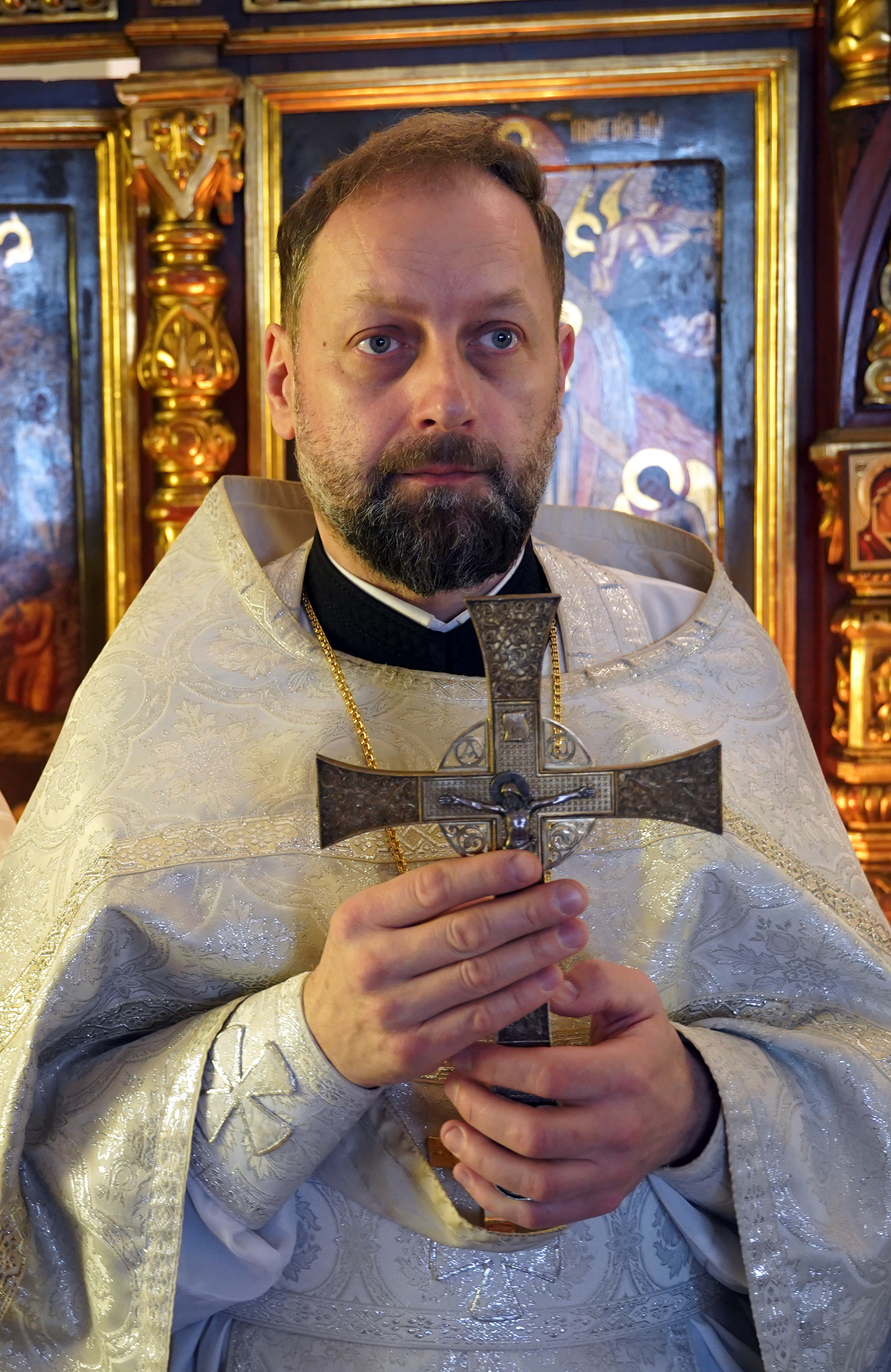 The Divinie Liturgy in St. Michael the Archangel Chapel in Warsaw