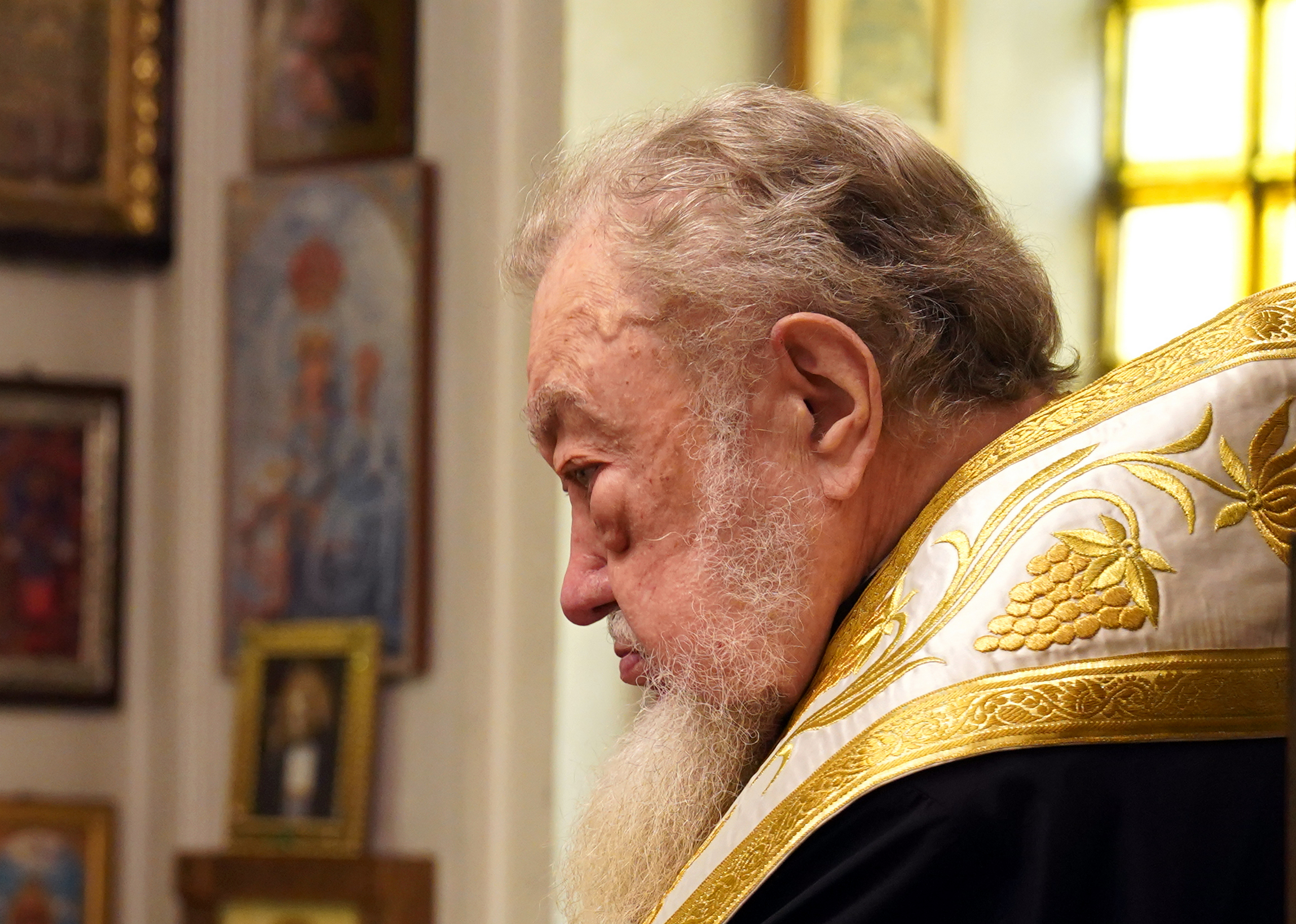 The Divinie Liturgy in St. Michael the Archangel Chapel in Warsaw