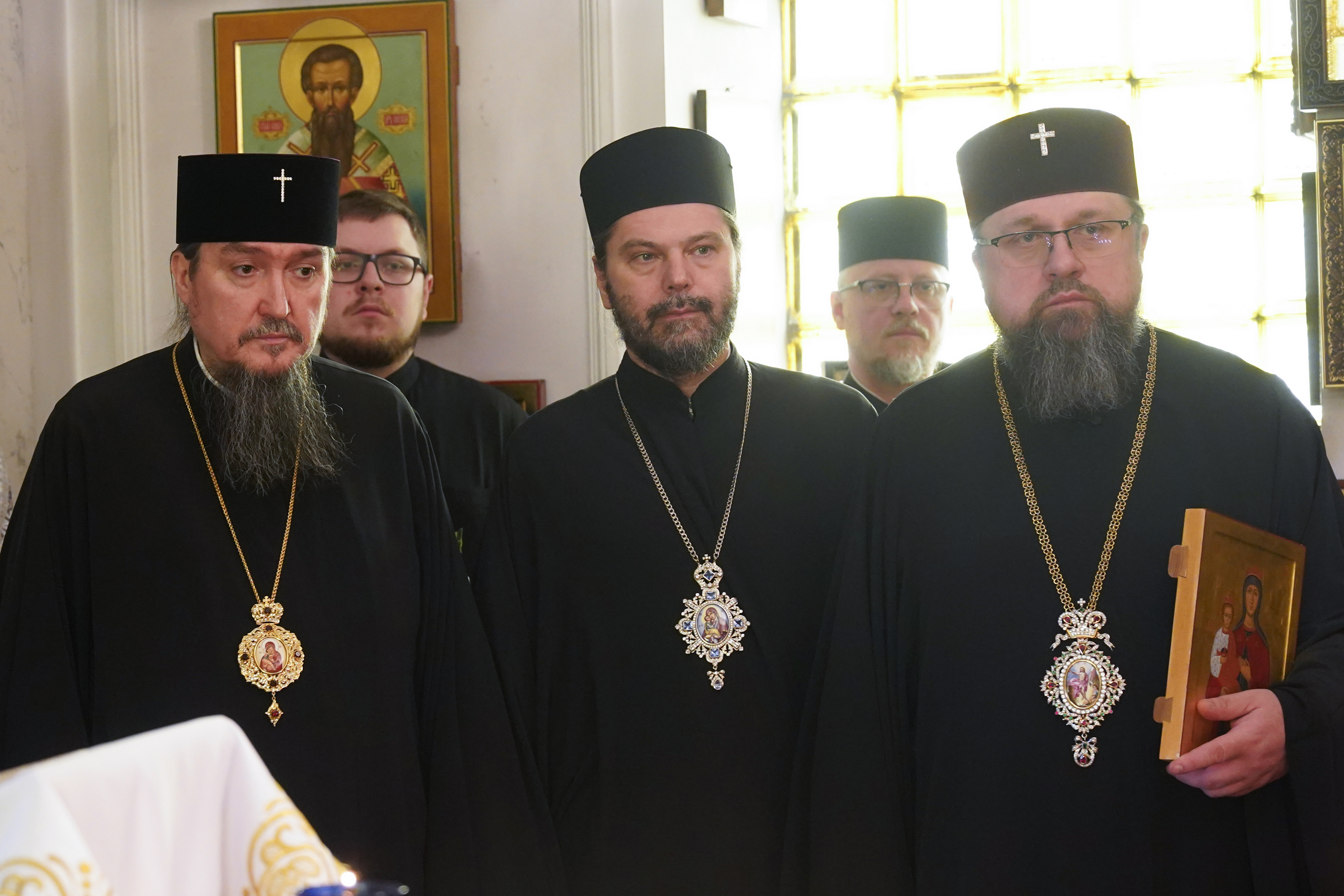 The Divinie Liturgy in St. Michael the Archangel Chapel in Warsaw