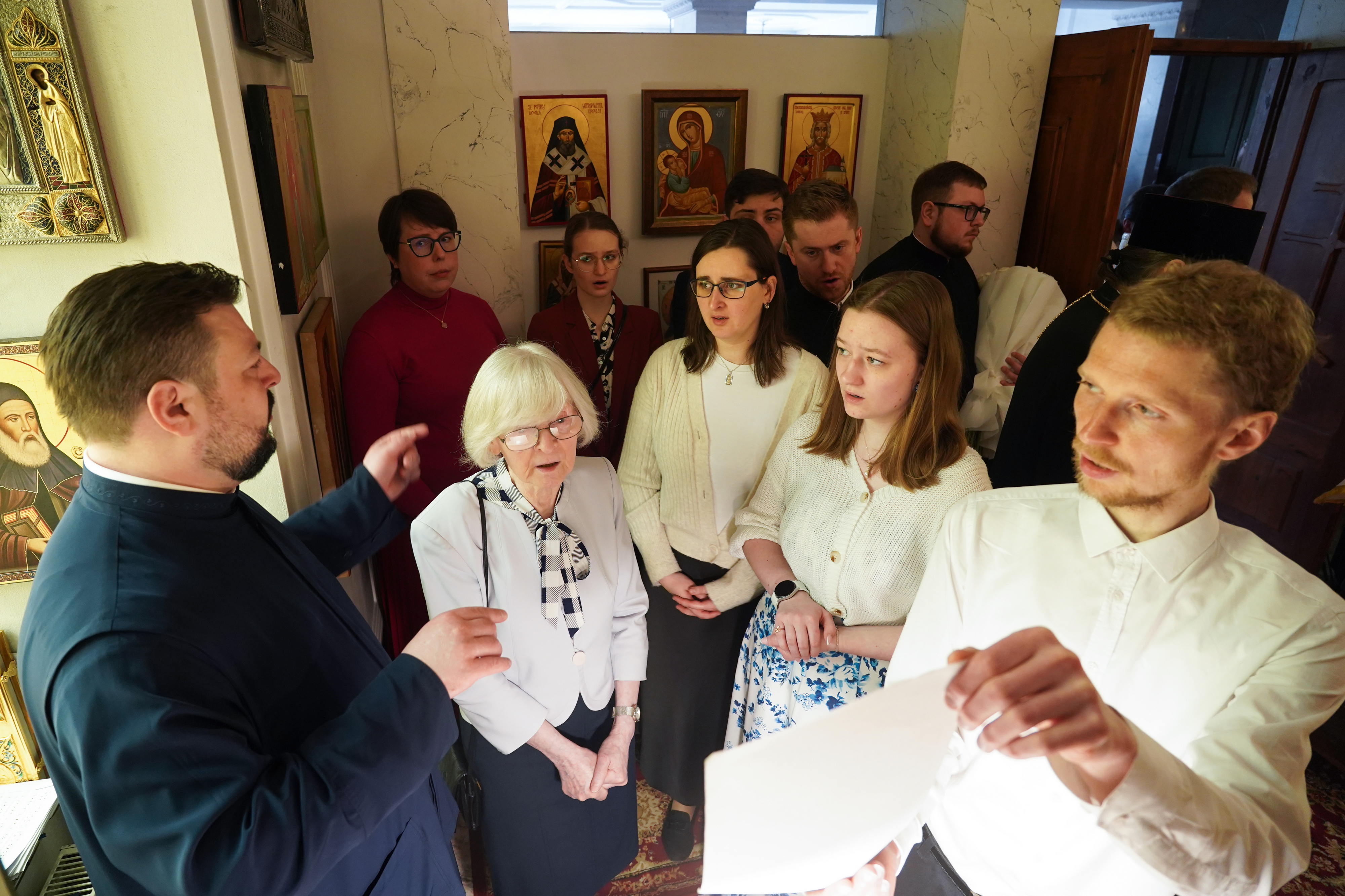 The Divinie Liturgy in St. Michael the Archangel Chapel in Warsaw