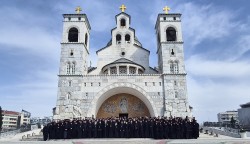 jarek 
 Photo in front of the Ressurection Cathedral in Podgorica