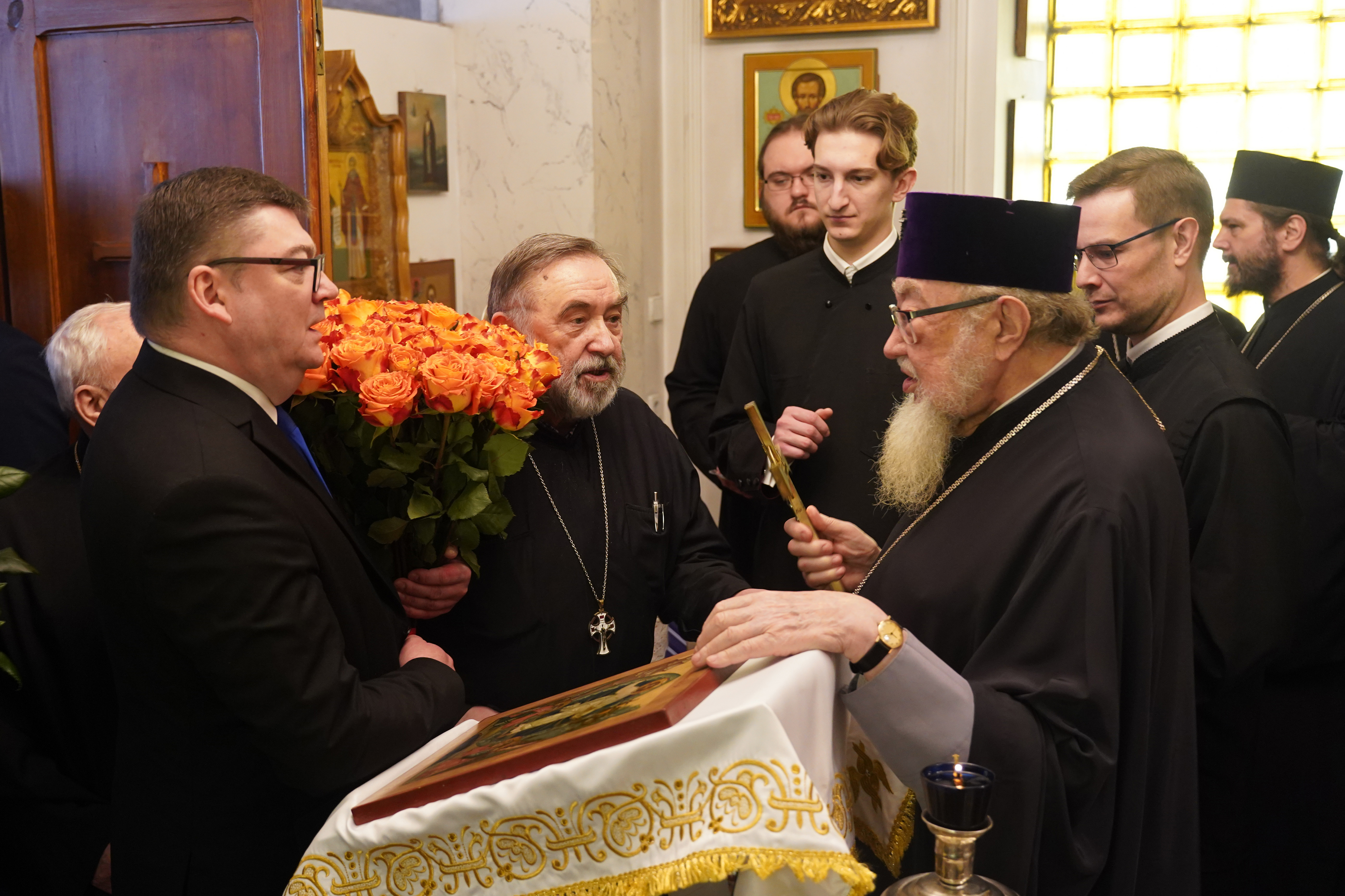The Divinie Liturgy in St. Michael the Archangel Chapel in Warsaw
