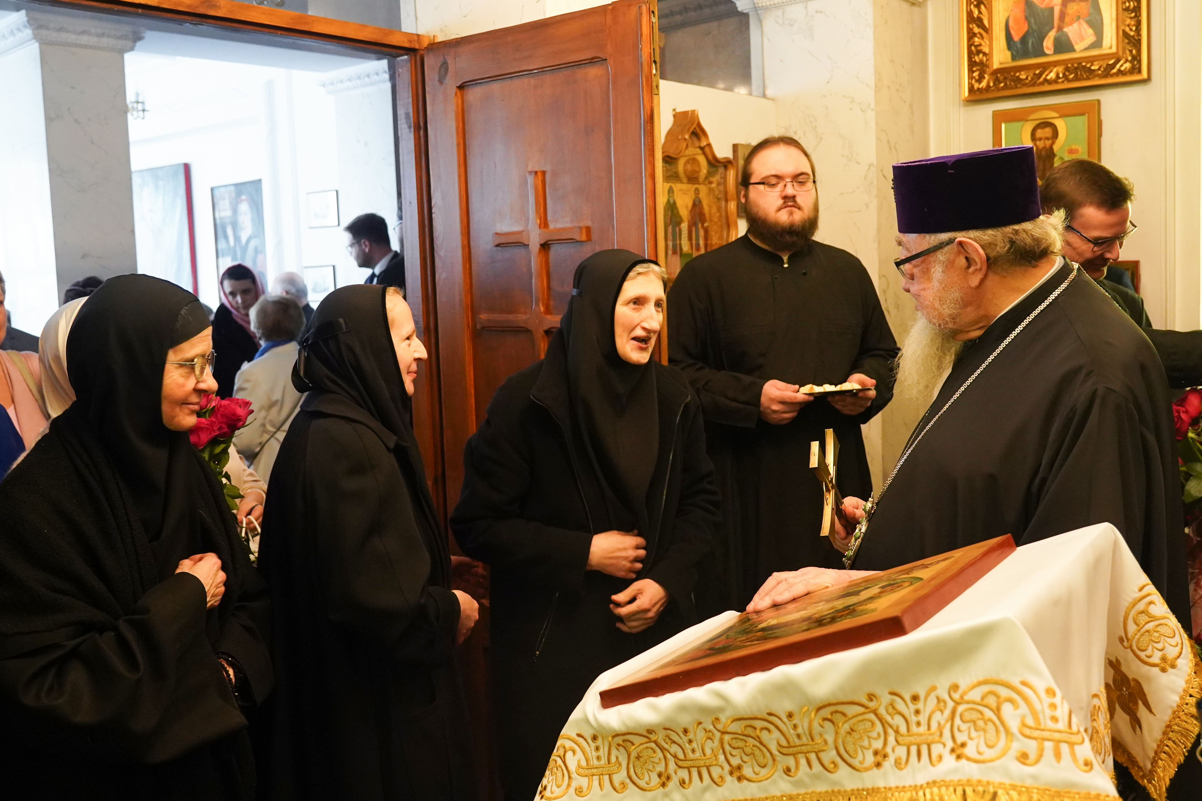 The Divinie Liturgy in St. Michael the Archangel Chapel in Warsaw