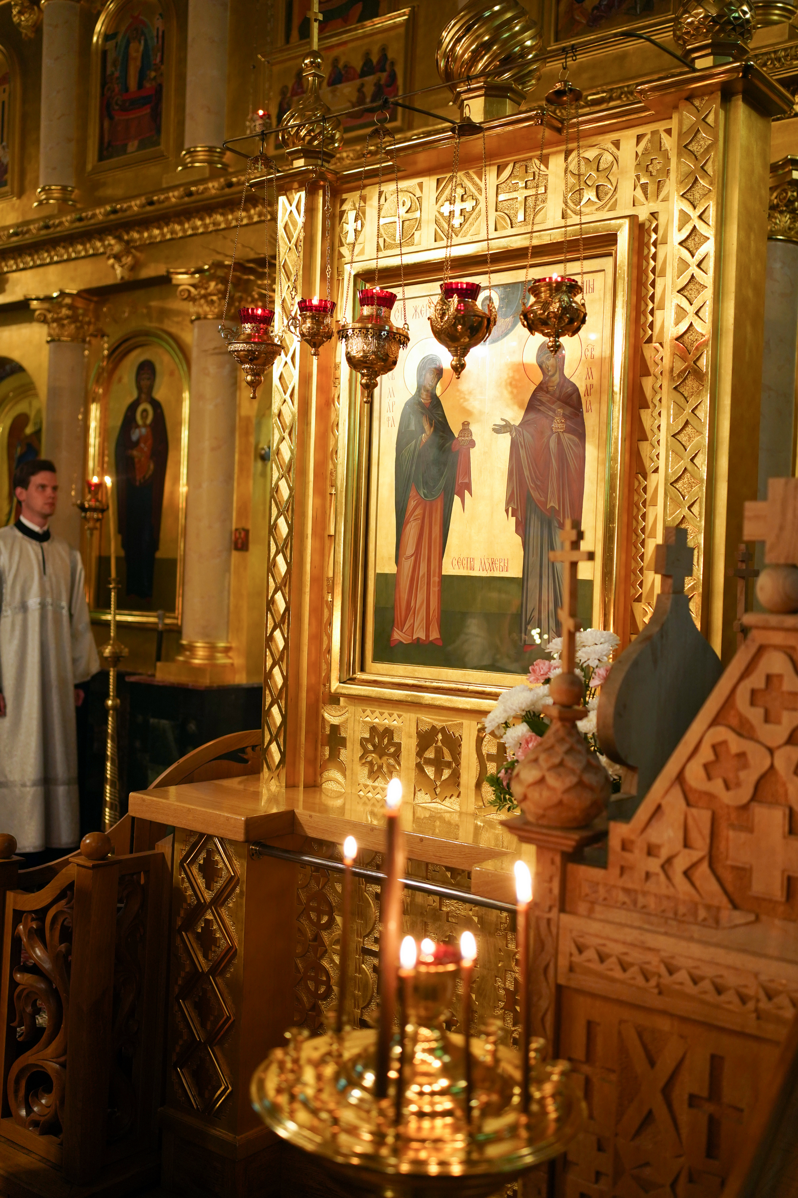 The Divine Liturgy in Transfiguration church at Holy Mountain of Grabark