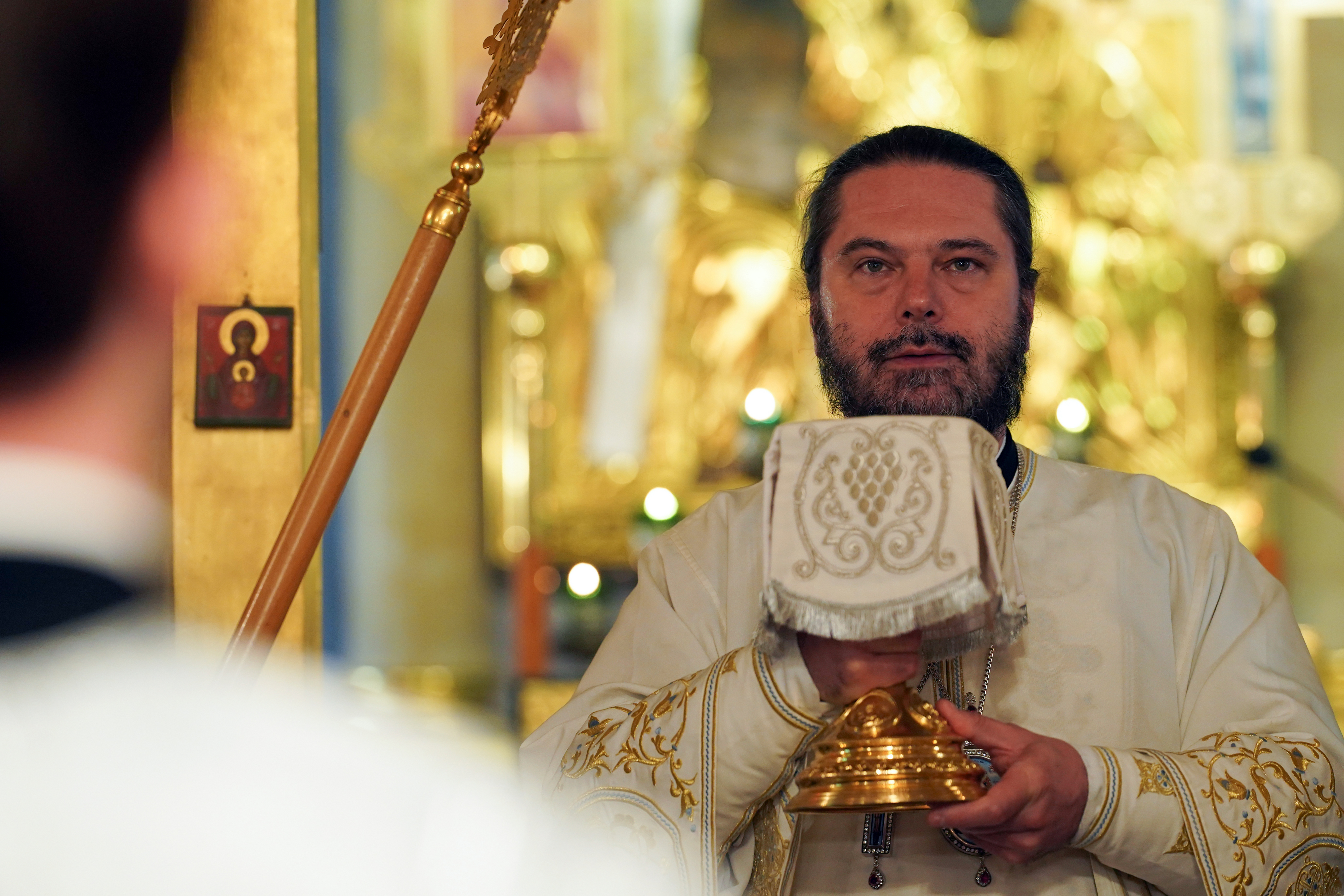 The Divine Liturgy in Transfiguration church at Holy Mountain of Grabarka 