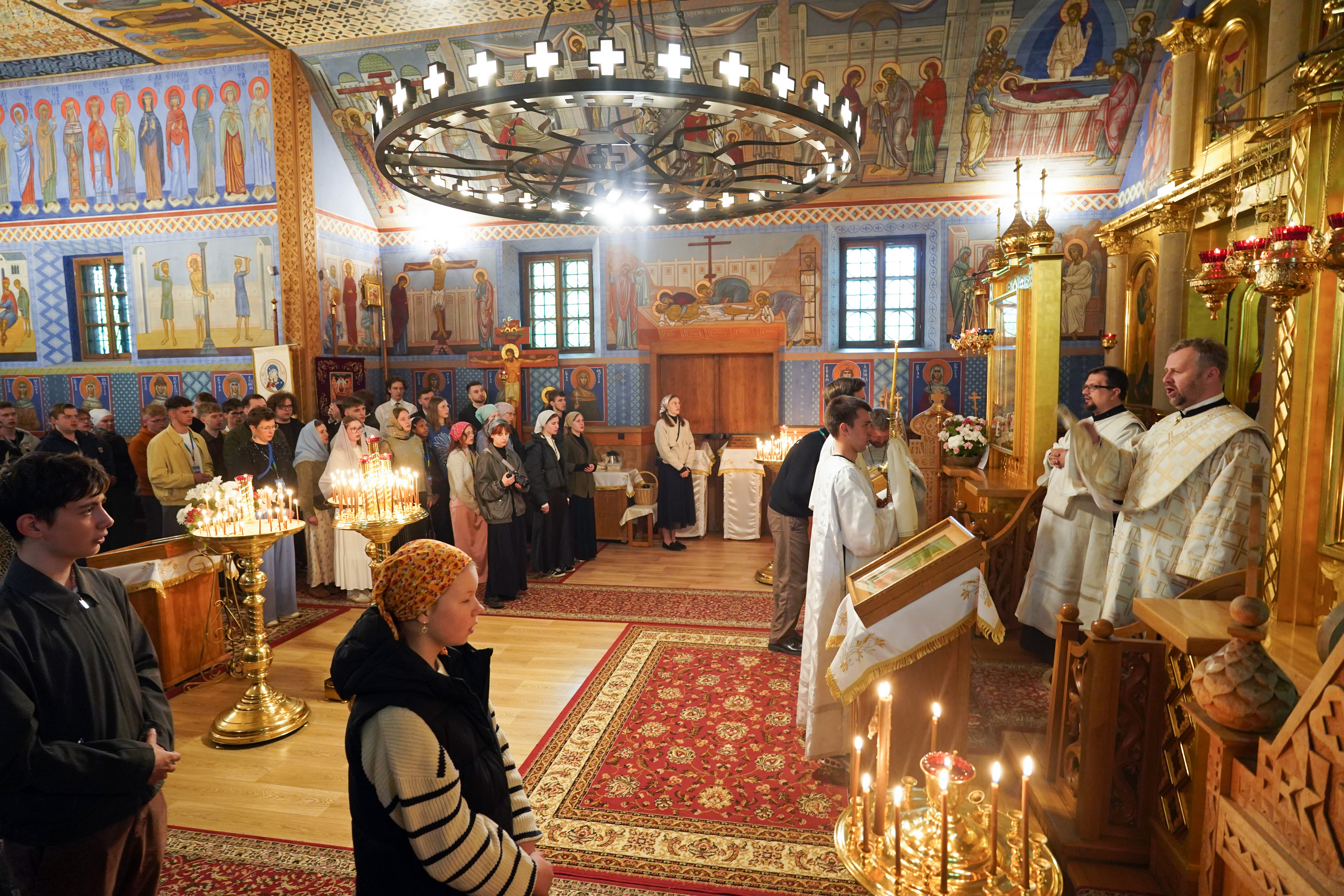 The Divine Liturgy in Transfiguration church at Holy Mountain of Grabarka