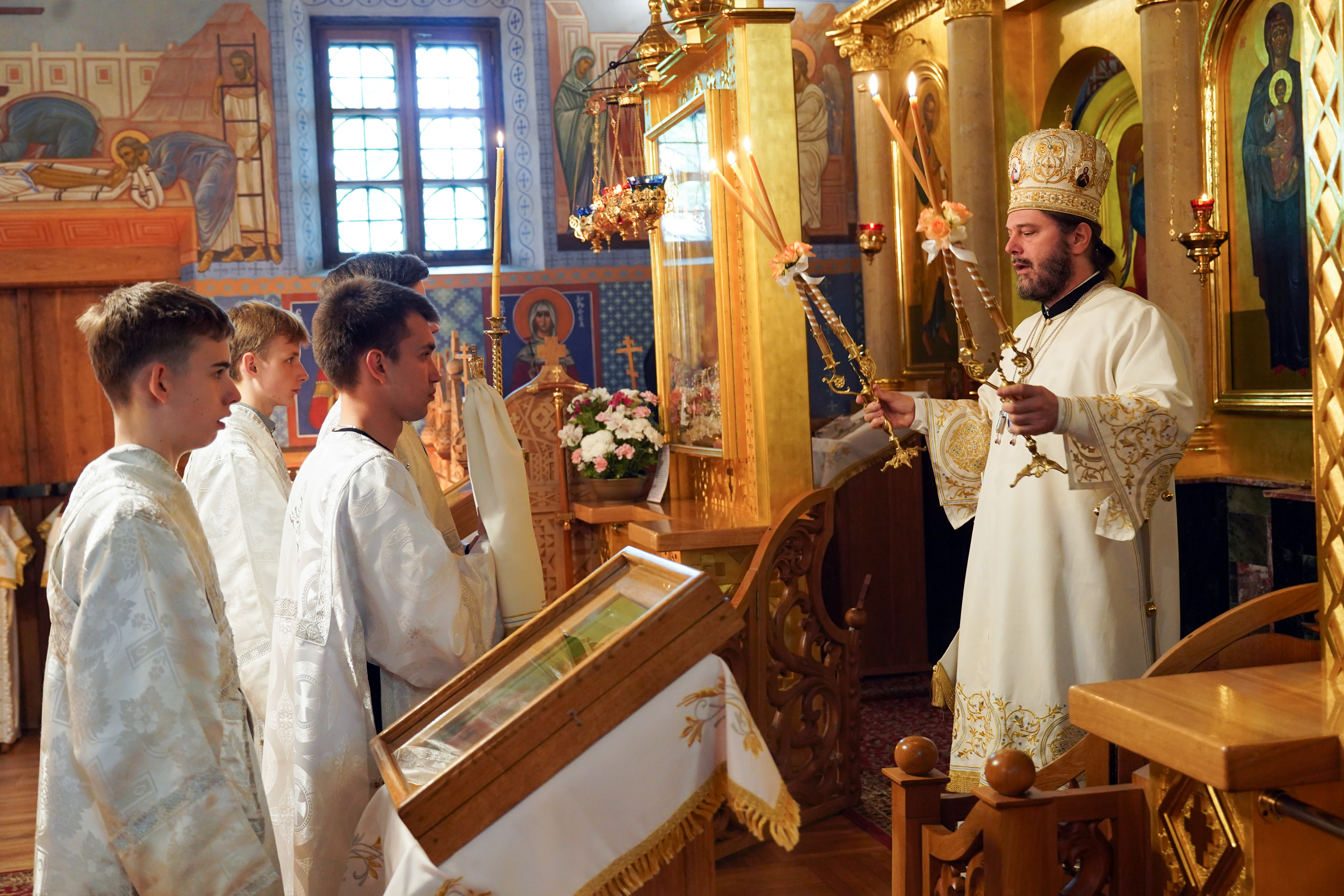 The Divine Liturgy in Transfiguration church at Holy Mountain of Grabarka