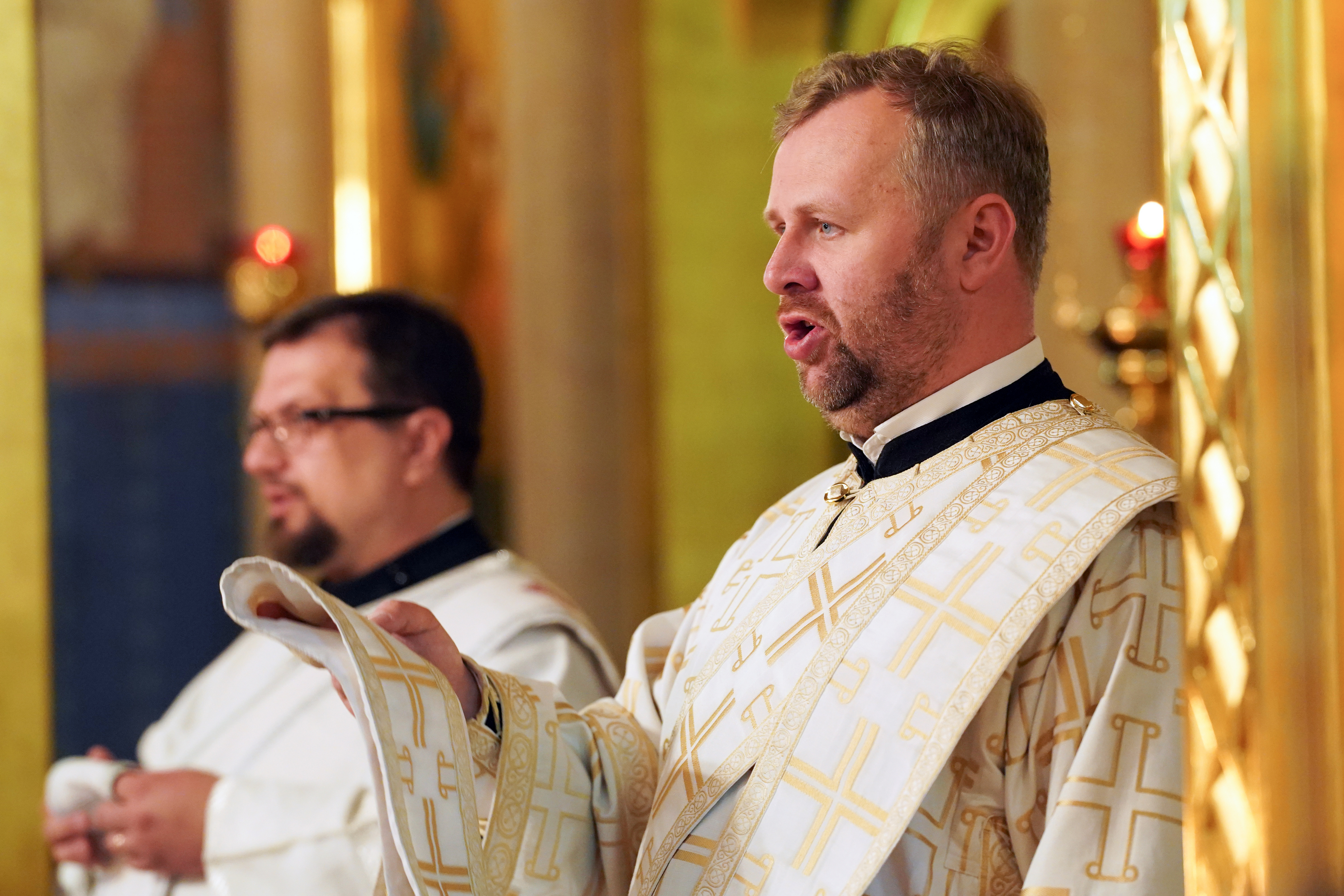 The Divine Liturgy in Transfiguration church at Holy Mountain of Grabarka