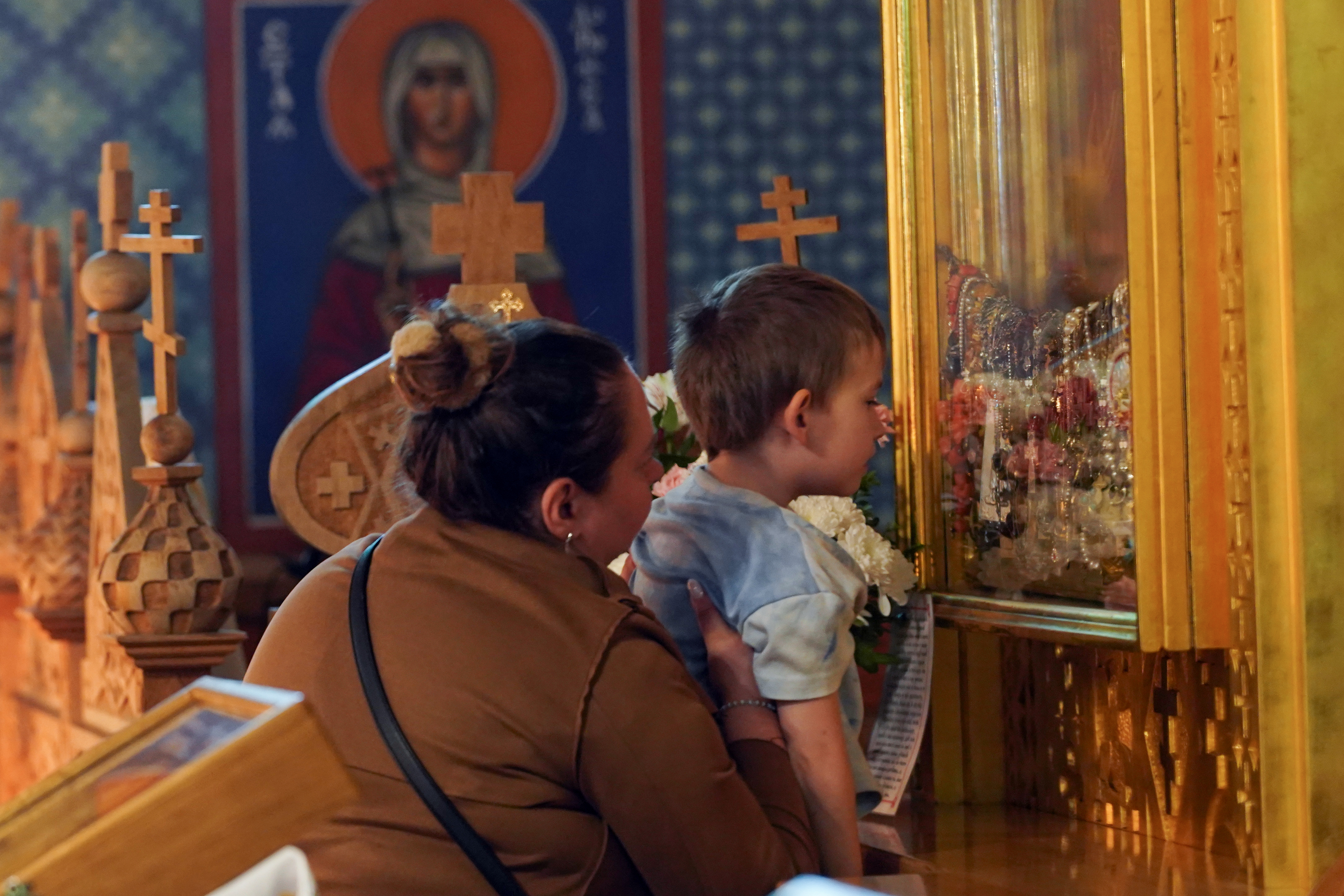 The Divine Liturgy in Transfiguration church at Holy Mountain of Grabarka
