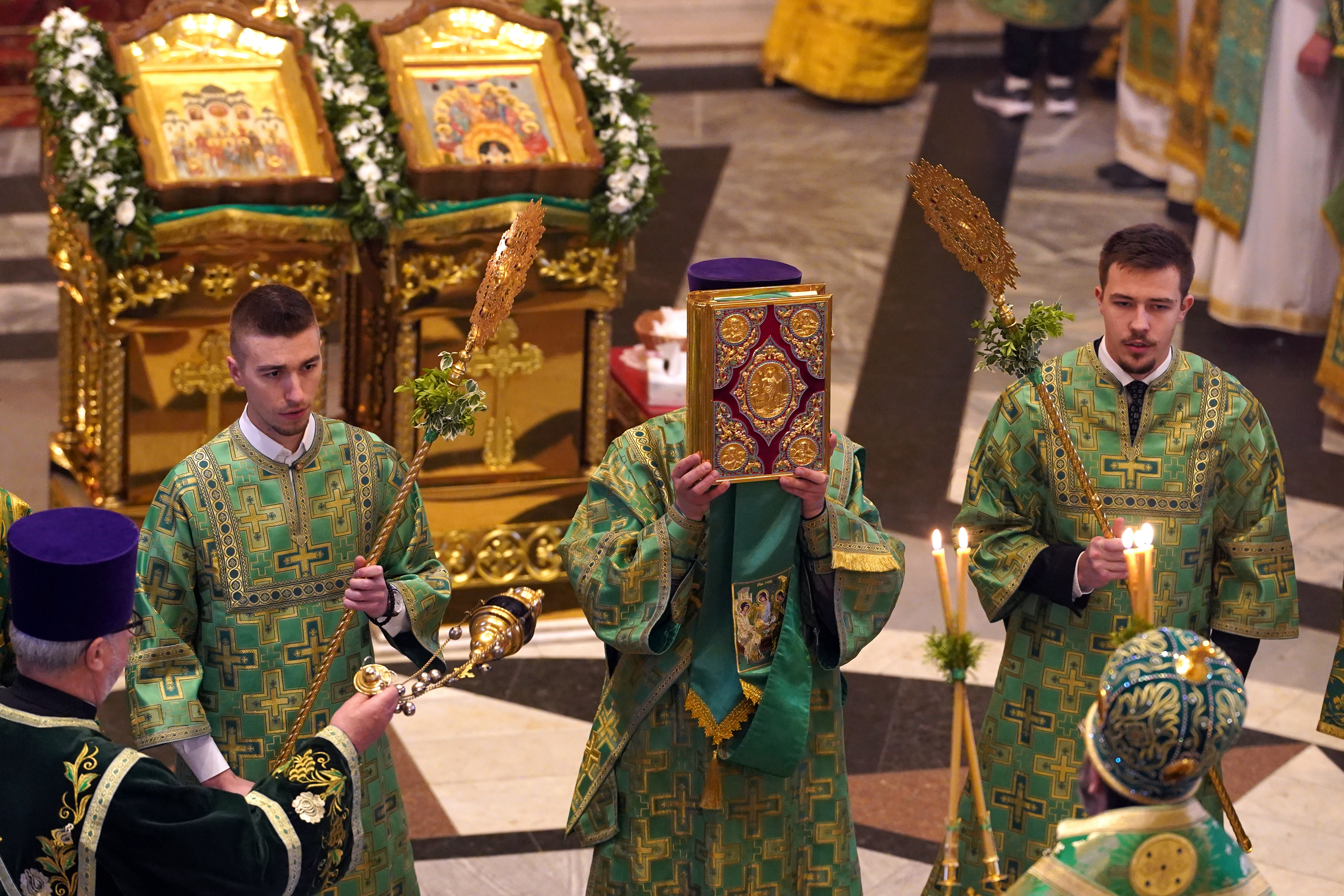 The Holy Spirit feast in the Holy Spirit Orthodox church in Białystok