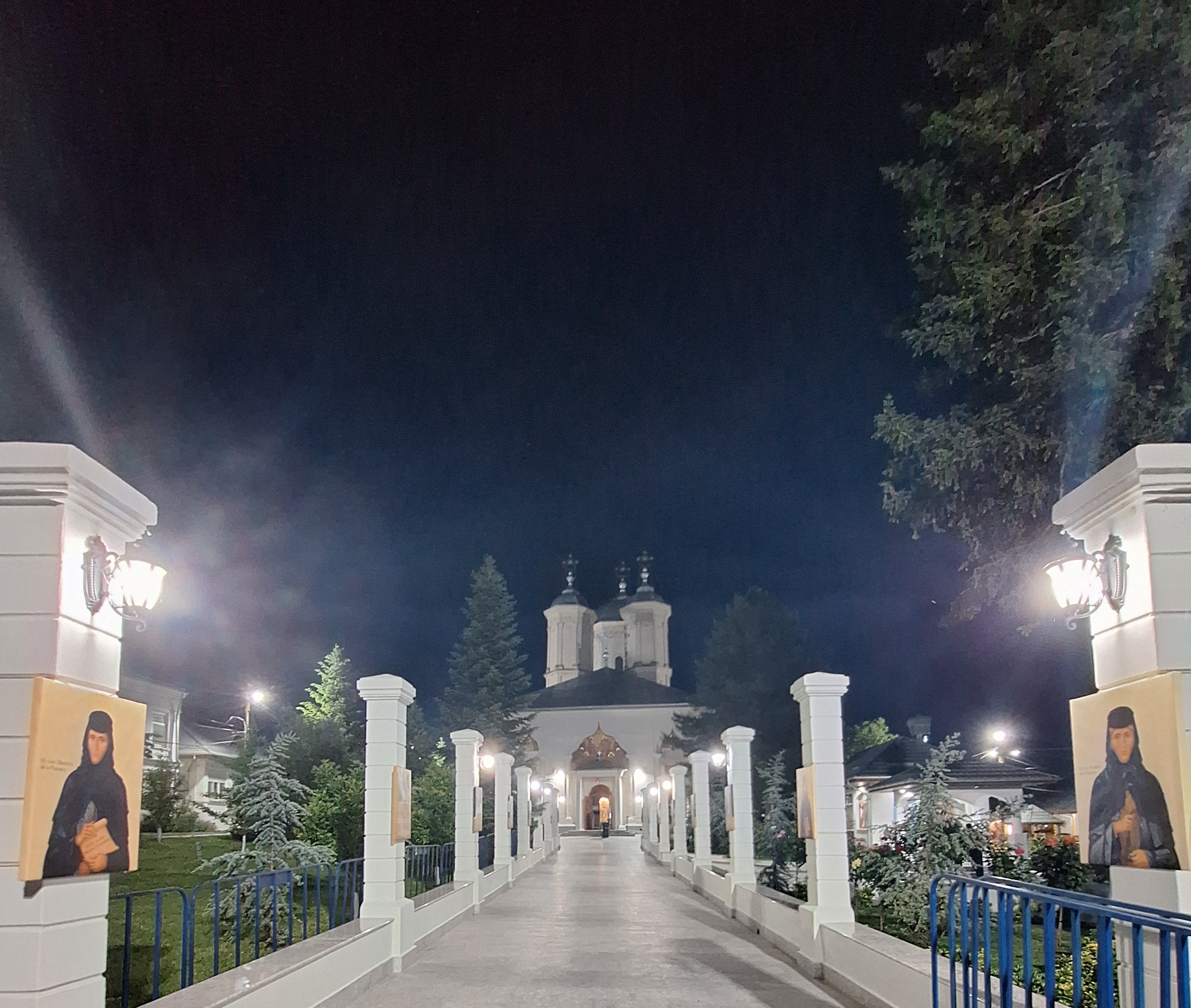 Holy Pasarea Monastery at night