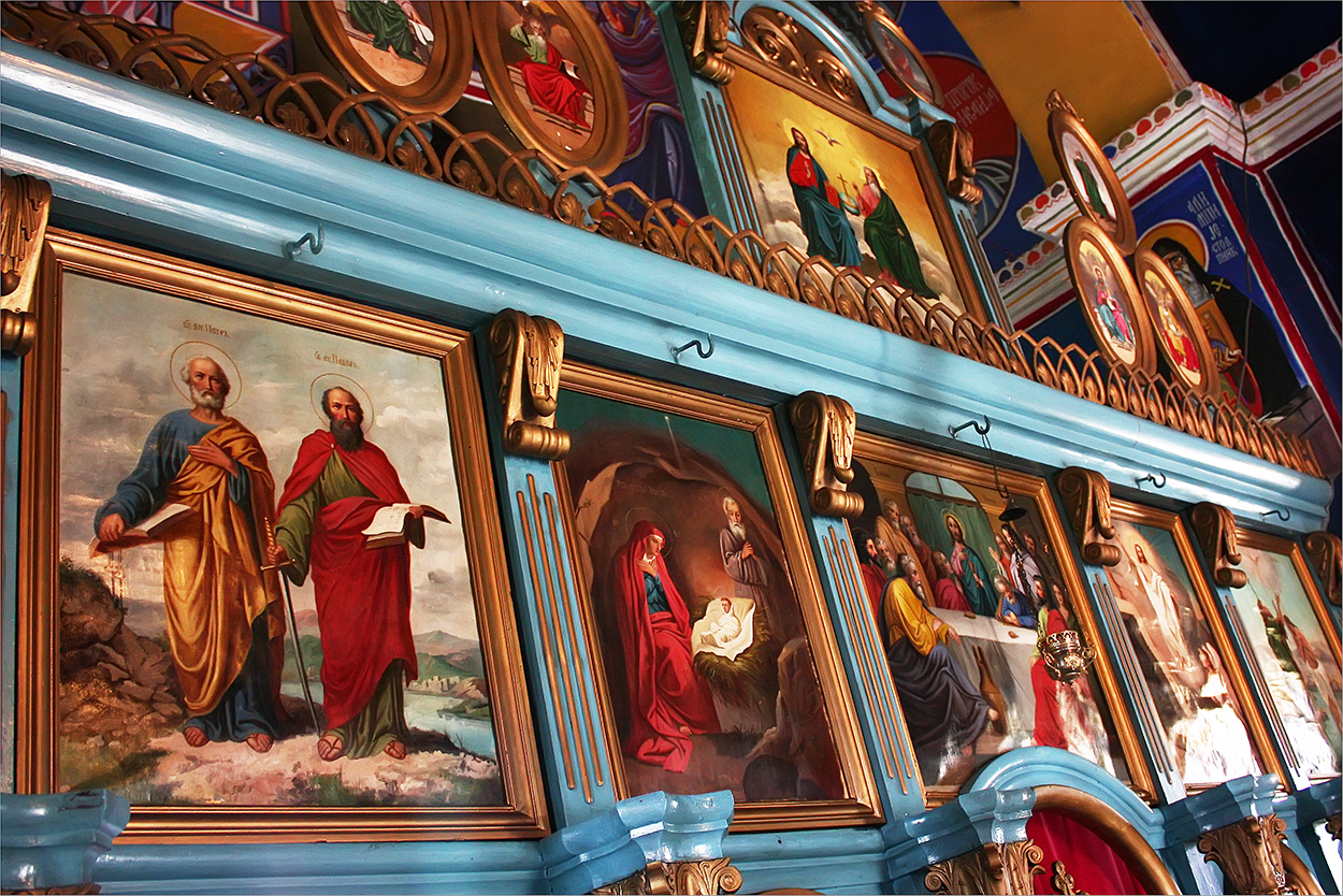 Part of the iconostasis of the St.Peter and St.Paul church in the Dracic village