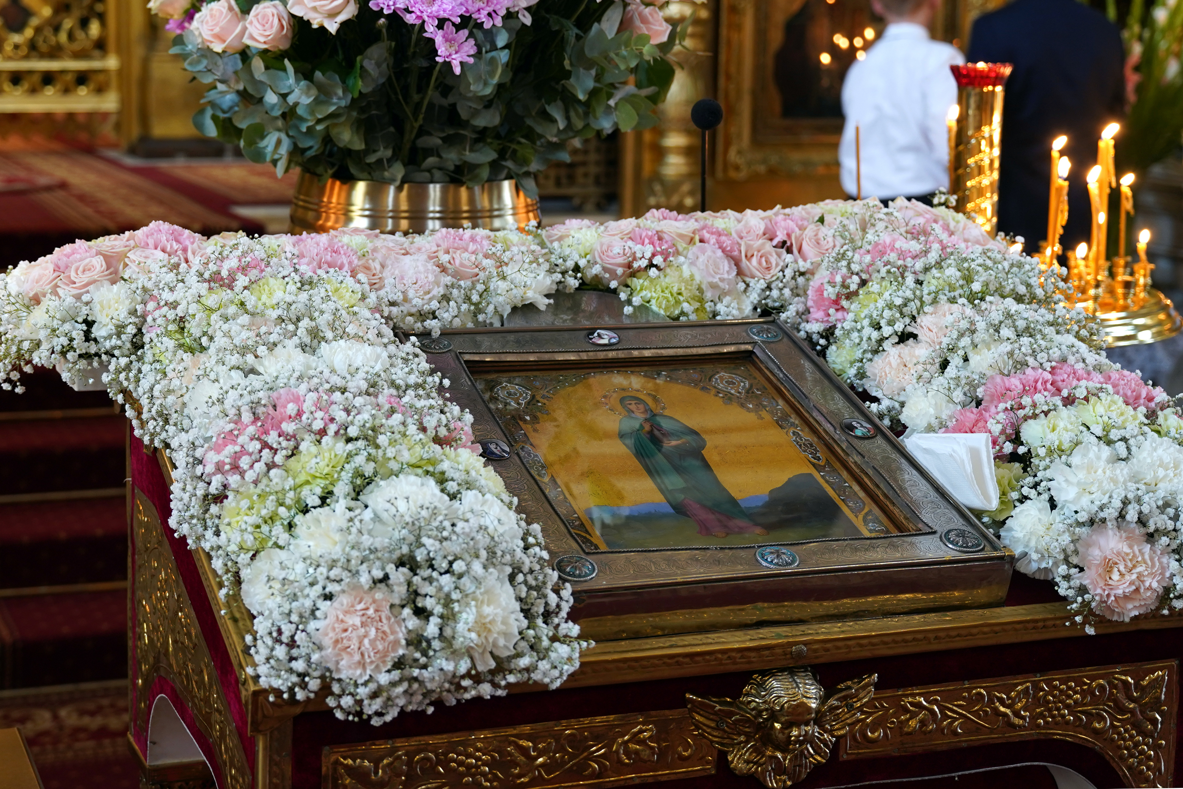 The All-Night Vigil of St. Marie Magdalene feast in Warsaw