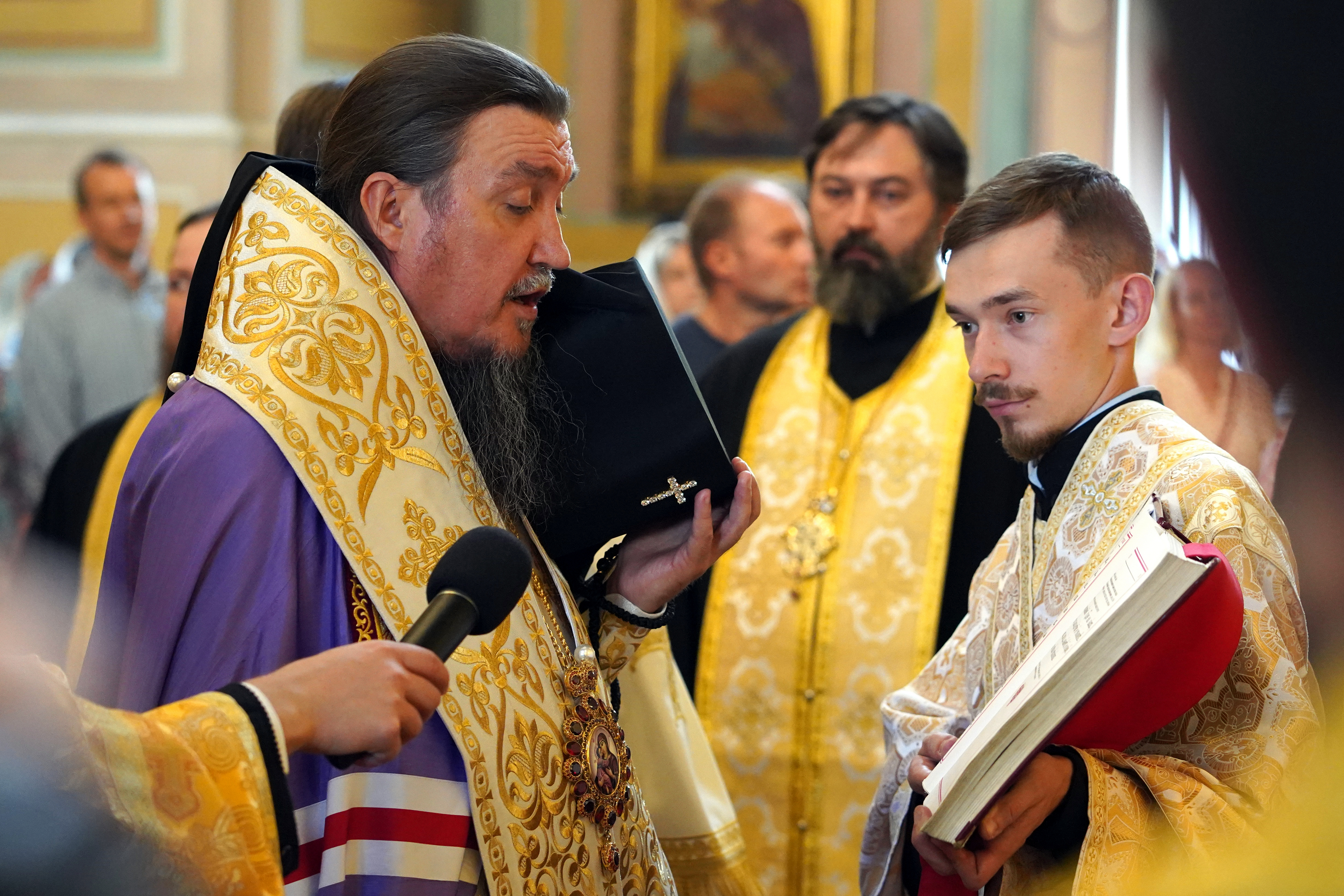 The All-Night Vigil of St. Marie Magdalene feast in Warsaw