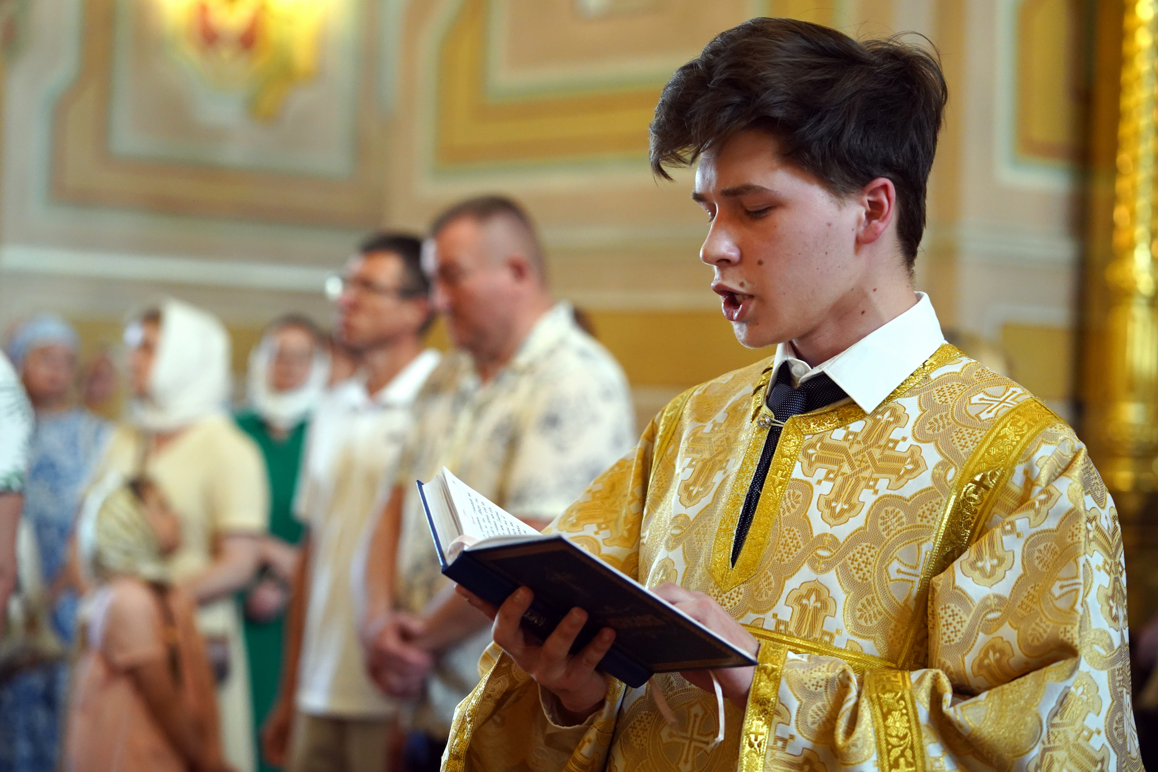 The All-Night Vigil of St. Marie Magdalene feast in Warsaw