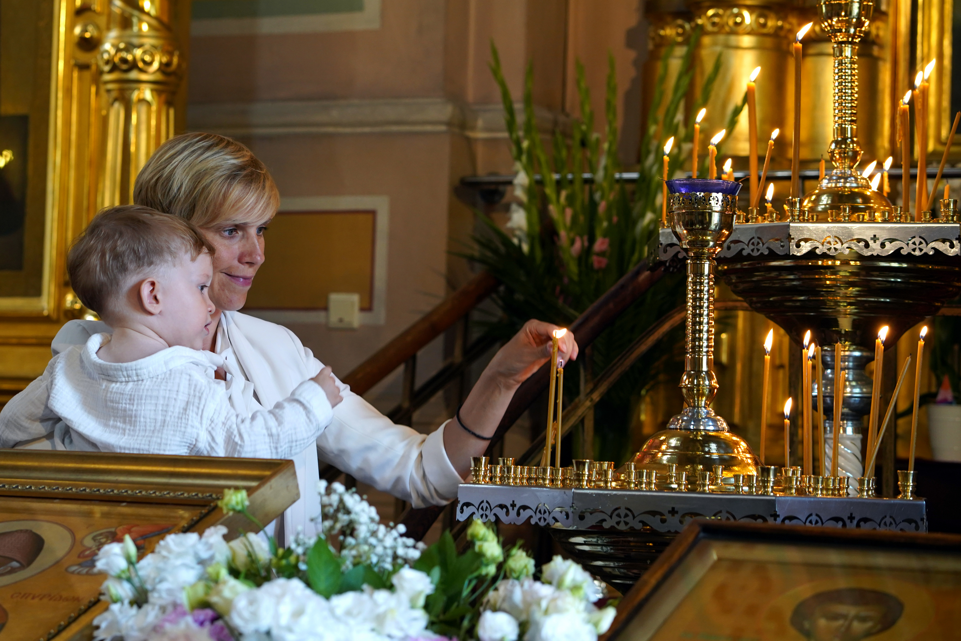 The All-Night Vigil of St. Marie Magdalene feast in Warsaw