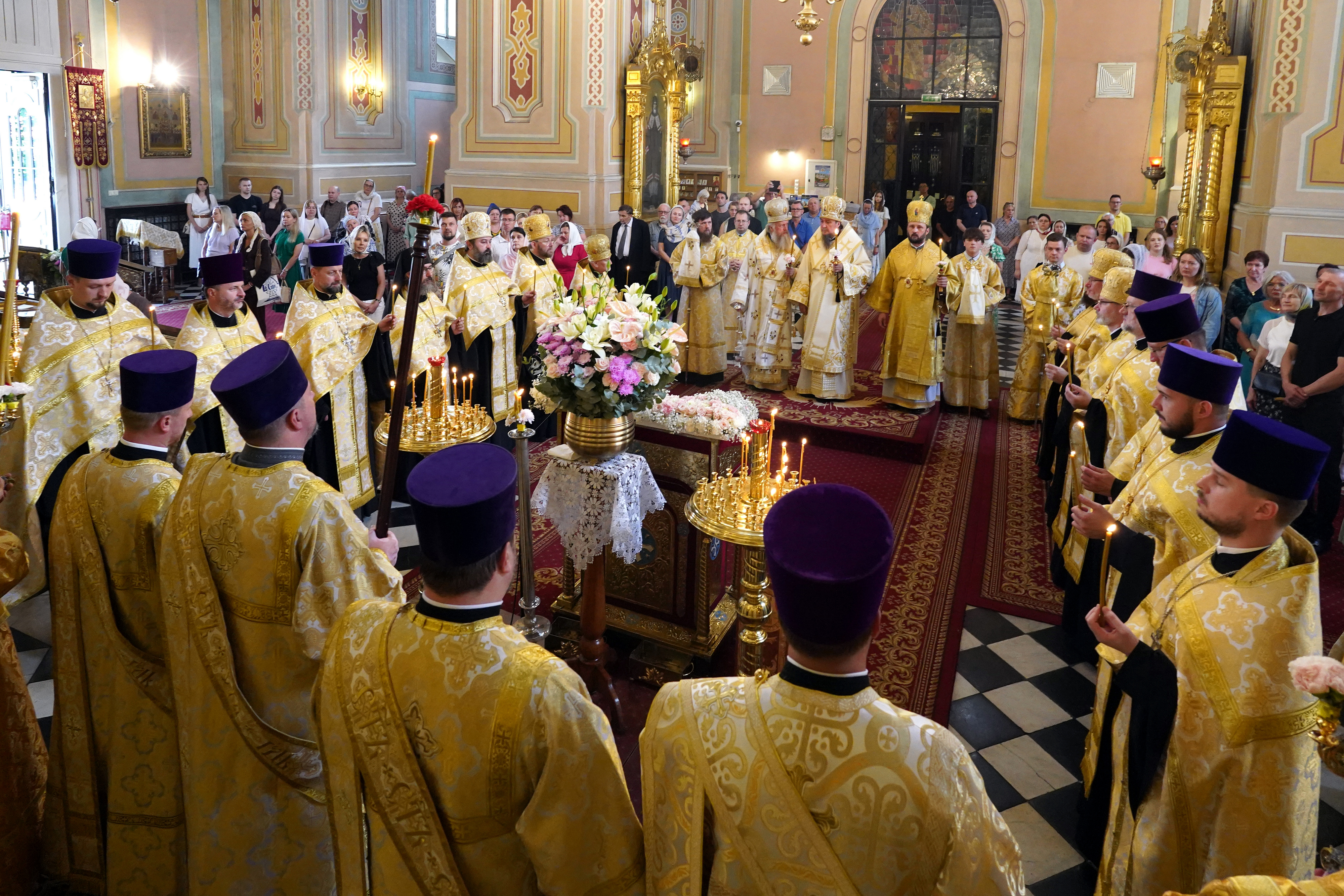 The All-Night Vigil of St. Marie Magdalene feast in Warsaw