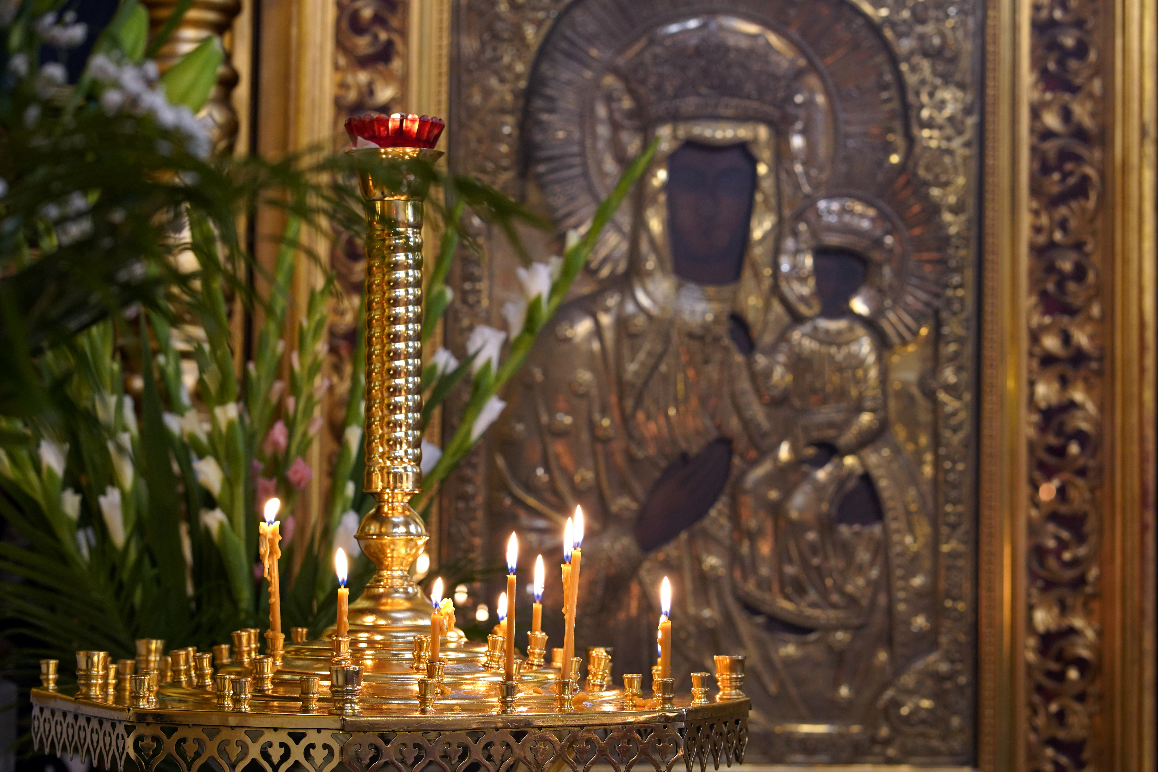 The All-Night Vigil of St. Marie Magdalene feast in Warsaw